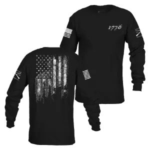 1776 Flag Long Sleeve - Black