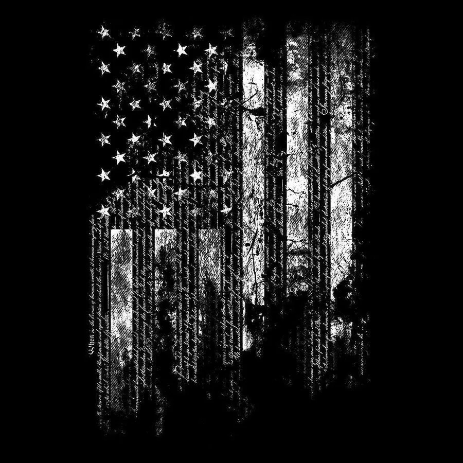 1776 Flag Long Sleeve - Black