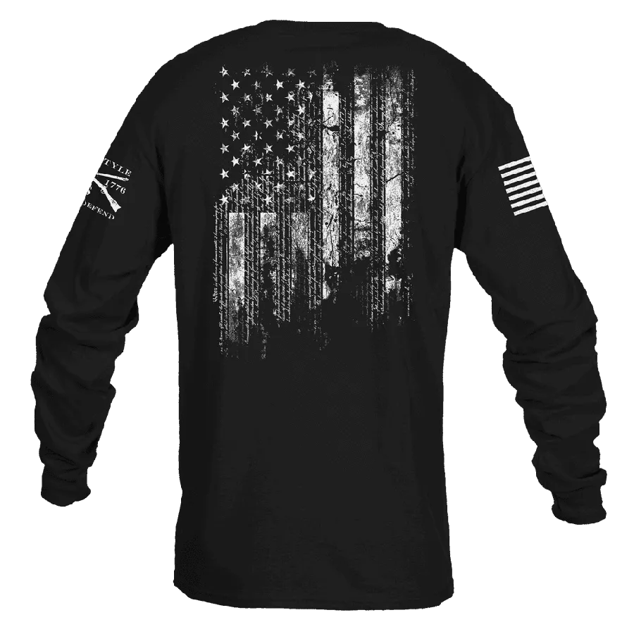 1776 Flag Long Sleeve - Black