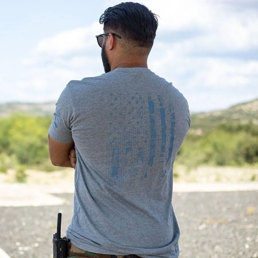 1776 Flag T-Shirt - Dark Heather Gray