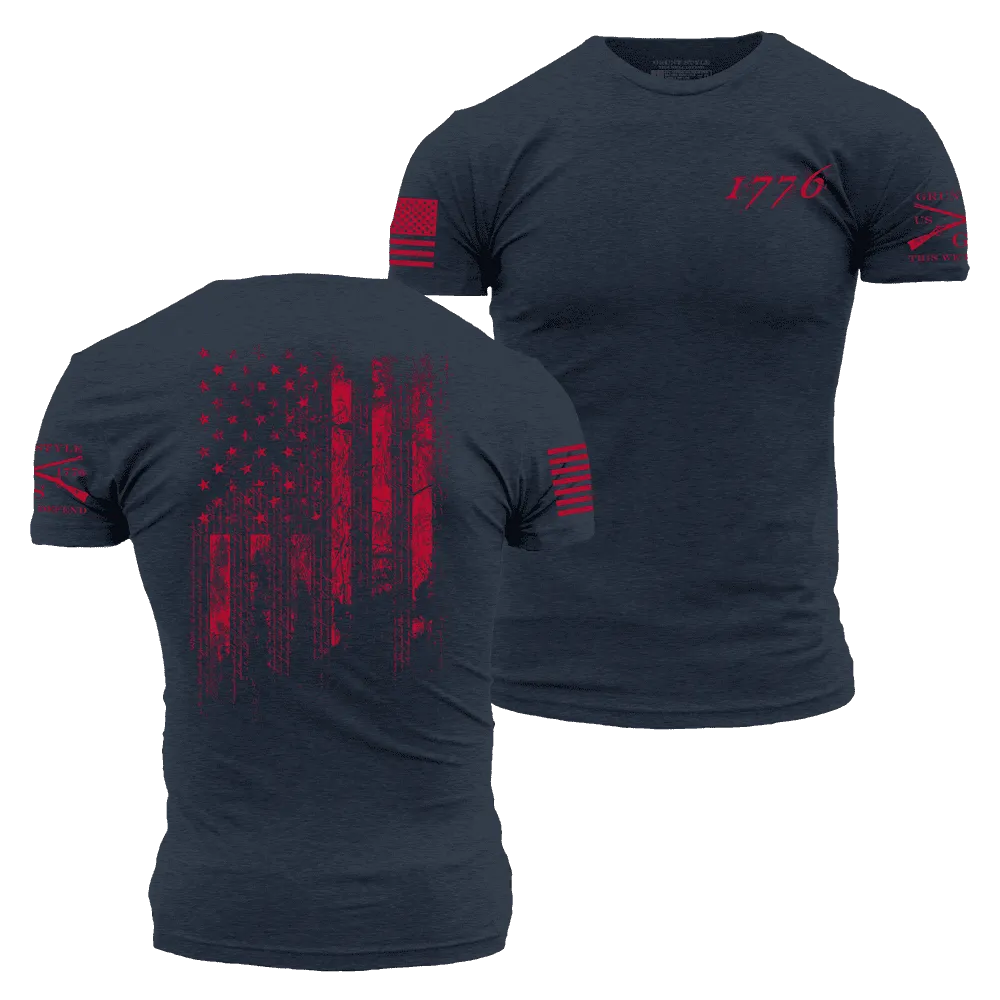 1776 Flag T-Shirt - Midnight Navy