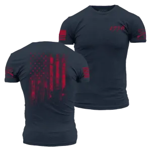 1776 Flag T-Shirt - Midnight Navy