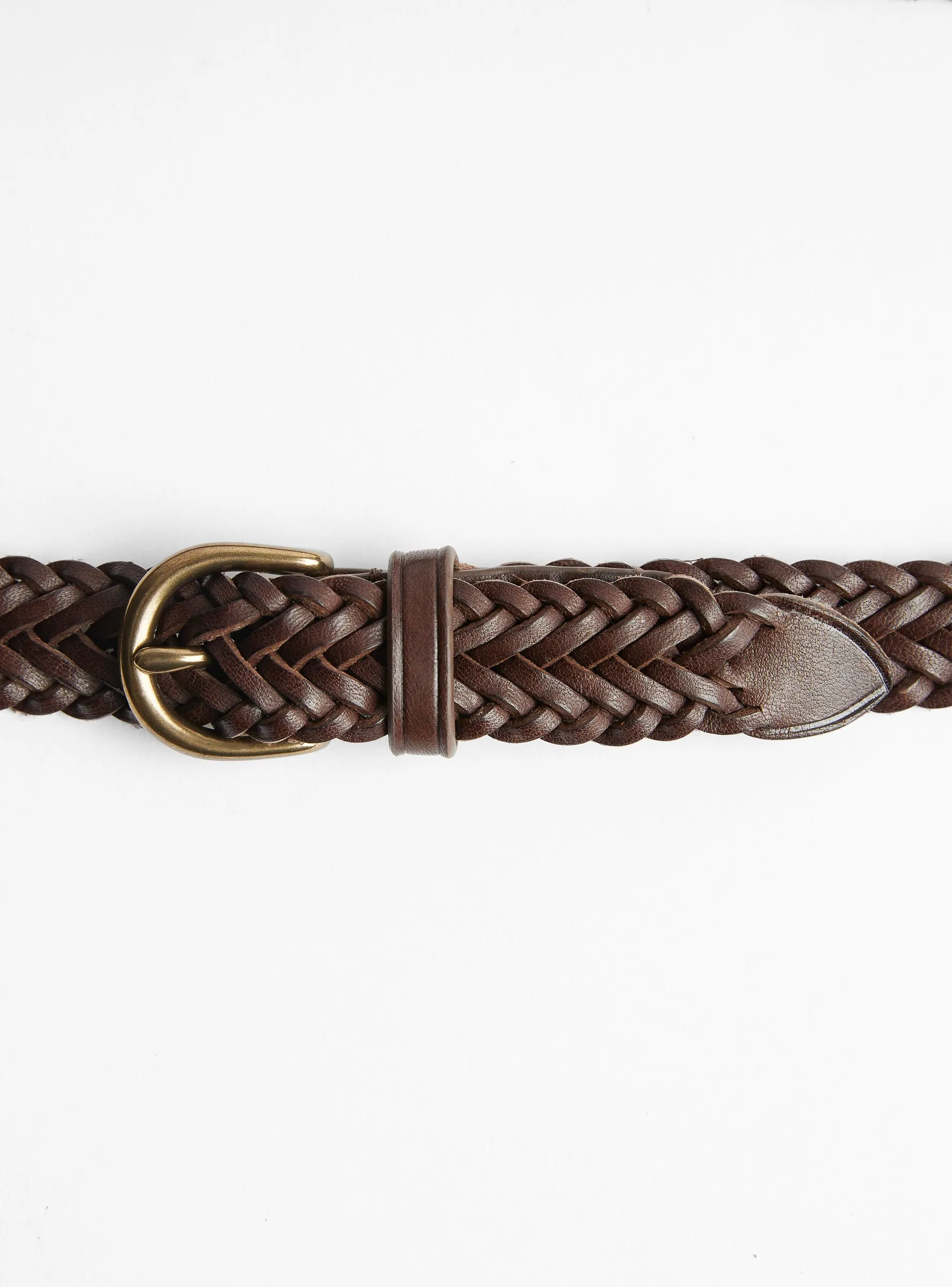 2cm 9ply Polo Tip Belt Dark Brown