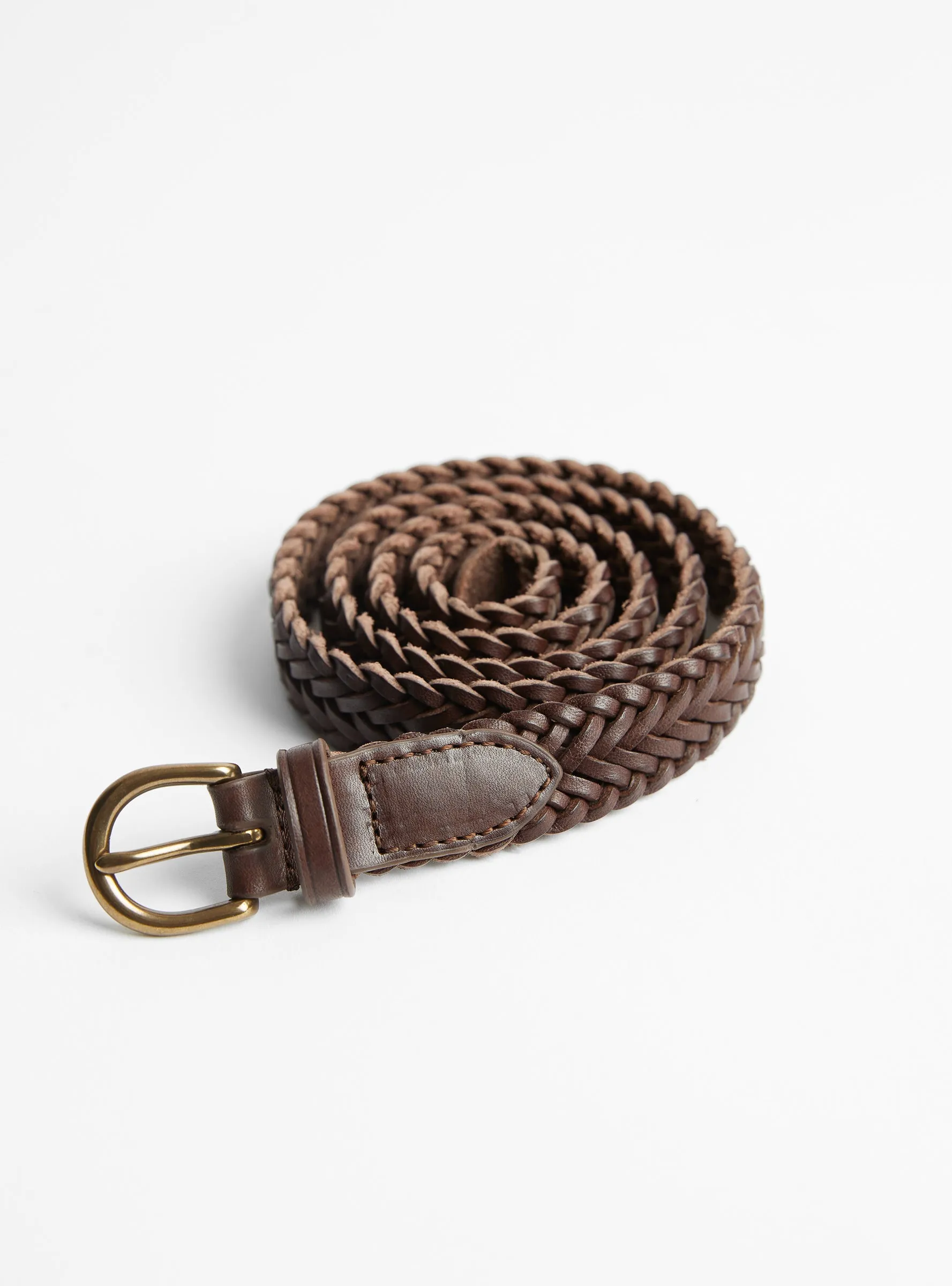 2cm 9ply Polo Tip Belt Dark Brown
