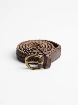2cm 9ply Polo Tip Belt Dark Brown