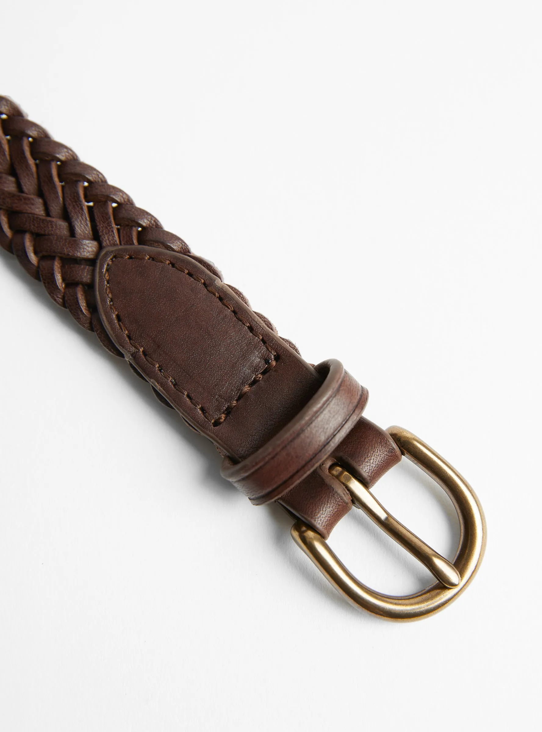 2cm 9ply Polo Tip Belt Dark Brown