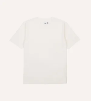 Antique White Flamé Cotton Crew Neck Hiking T-Shirt