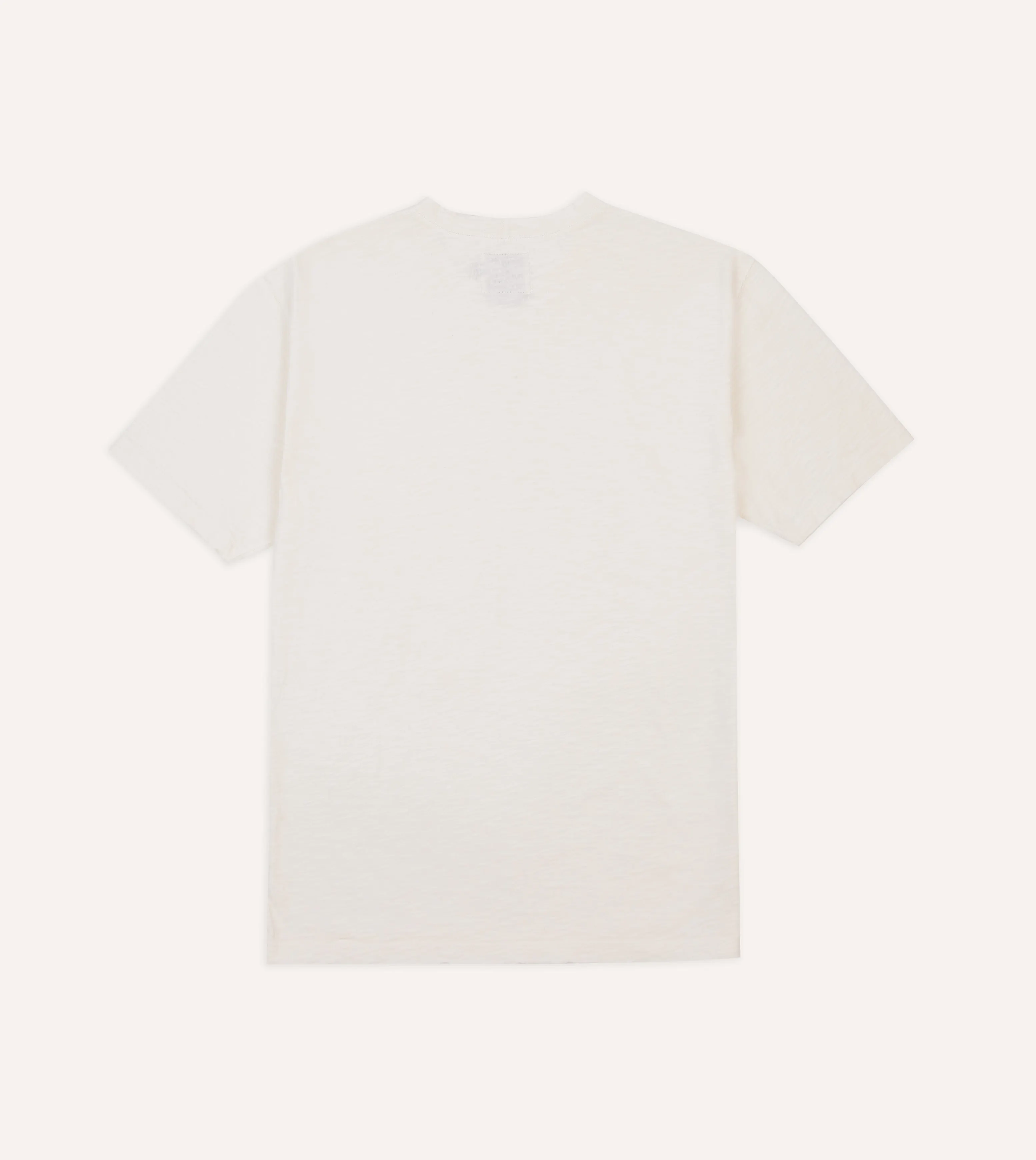 Antique White Flamé Cotton Crew Neck Hiking T-Shirt