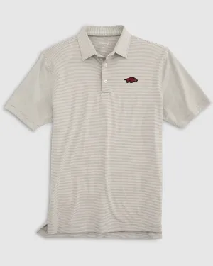 Arkansas Lyndonn Striped Jersey Performance Polo