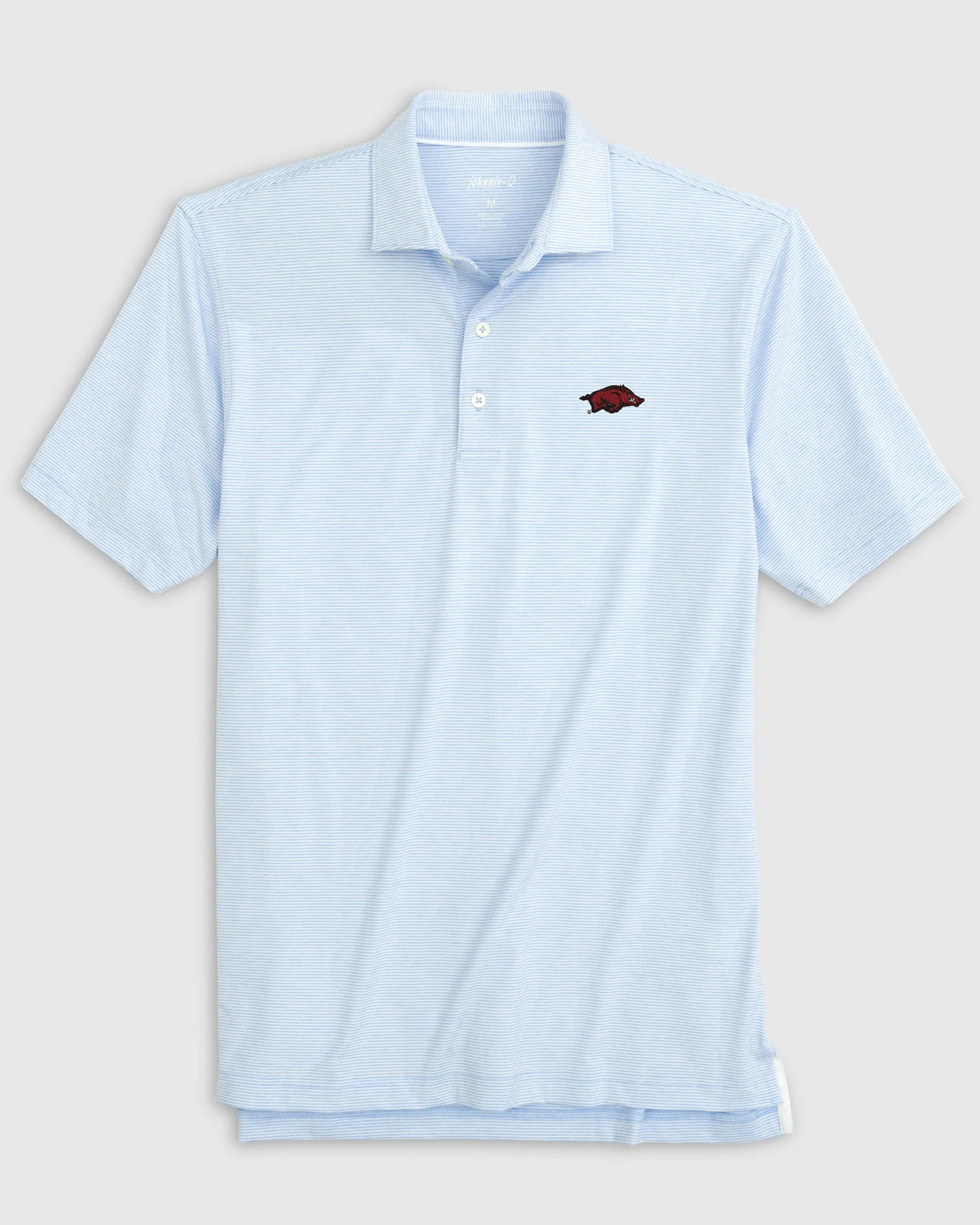 Arkansas Lyndonn Striped Jersey Performance Polo