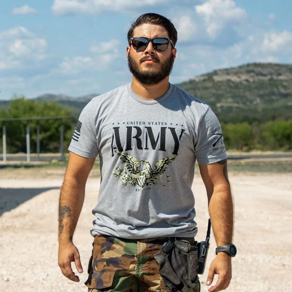 Army - Eagle T-Shirt - Dark Heather Gray