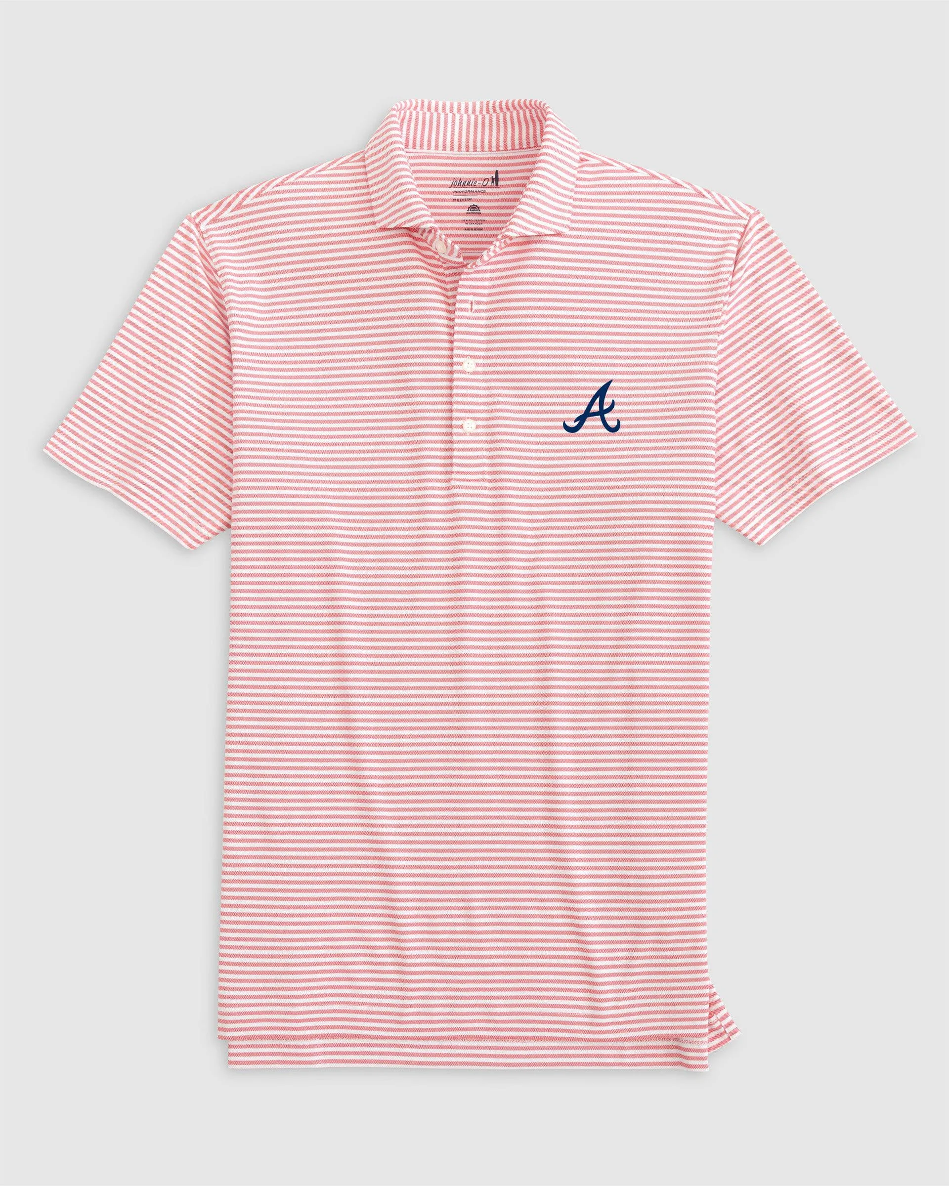 Atlanta Braves Stetsons Performance Mesh Polo
