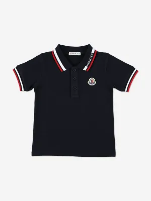 Baby Boys Logo Polo Shirt in Navy