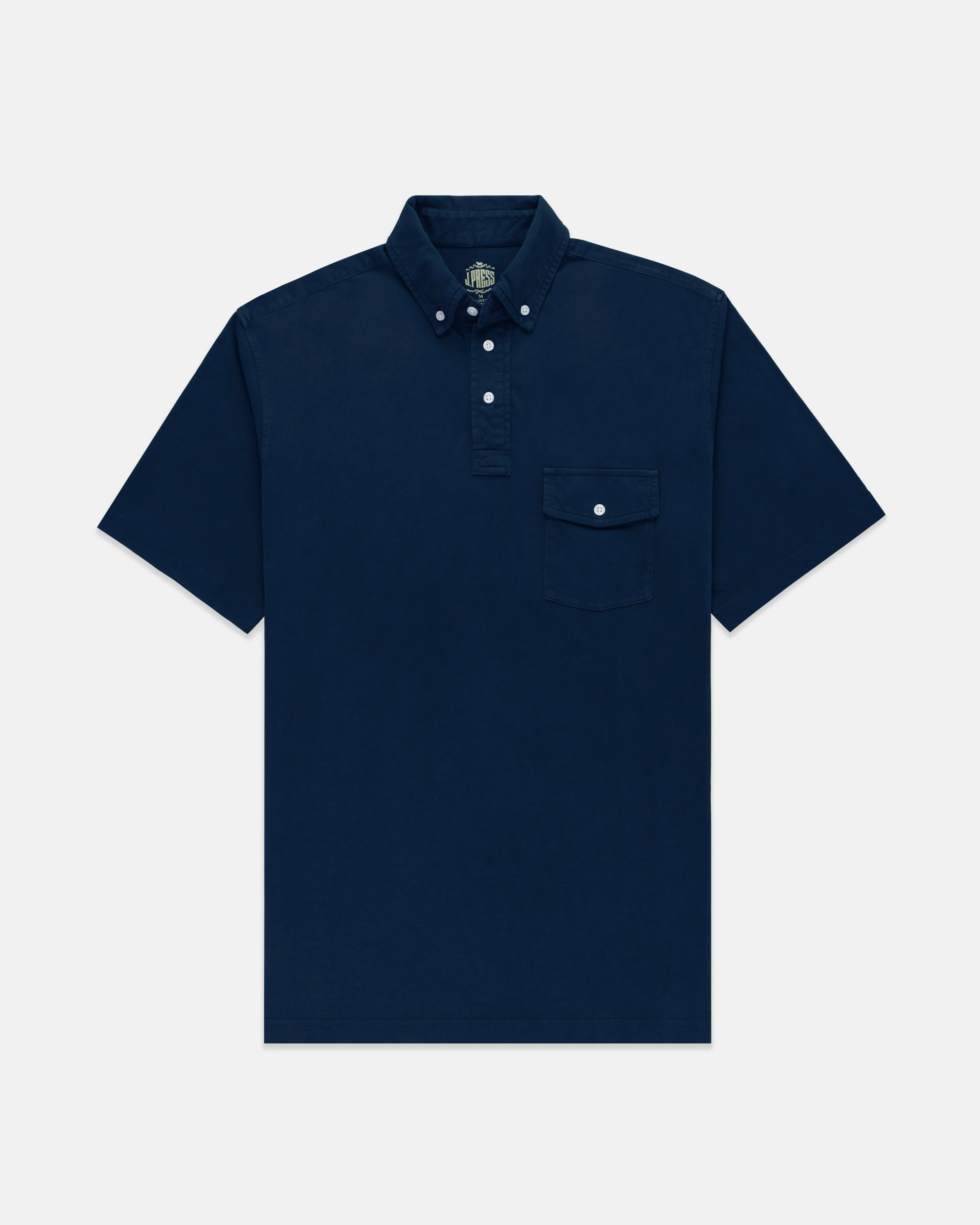 BLUE BUTTON DOWN COLLAR POLO SHIRT