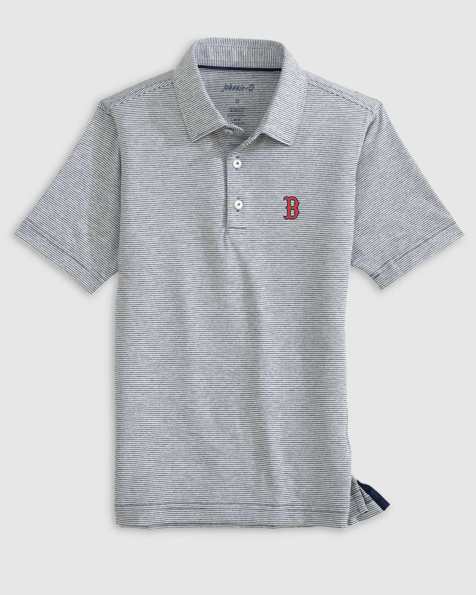 Boston Red Sox Lyndonn Jr. Striped Jersey Performance Polo