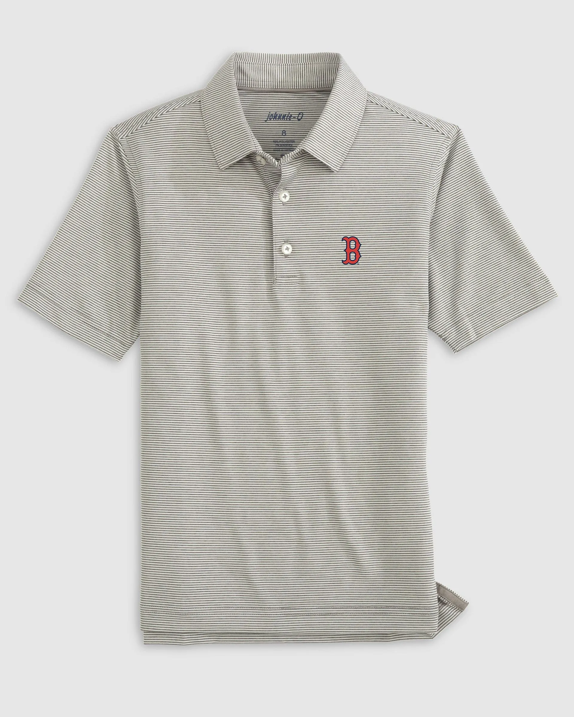 Boston Red Sox Lyndonn Jr. Striped Jersey Performance Polo