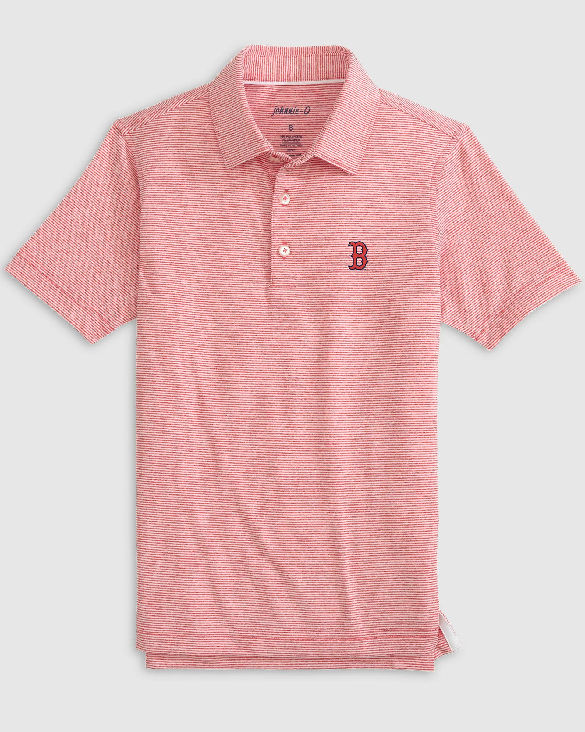 Boston Red Sox Lyndonn Jr. Striped Jersey Performance Polo