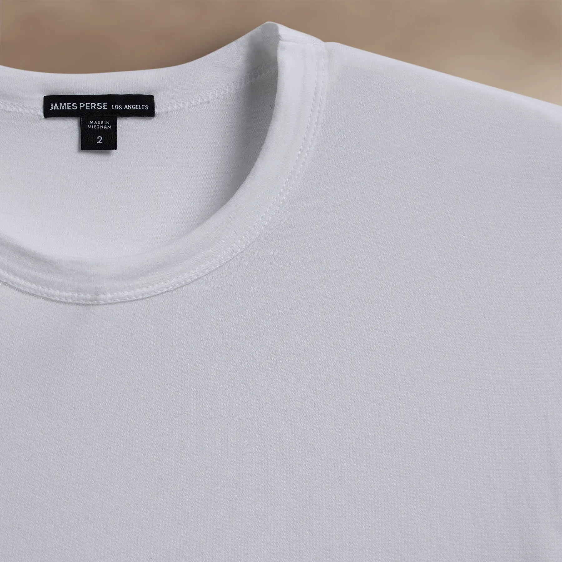Brushed Lotus Crew - White