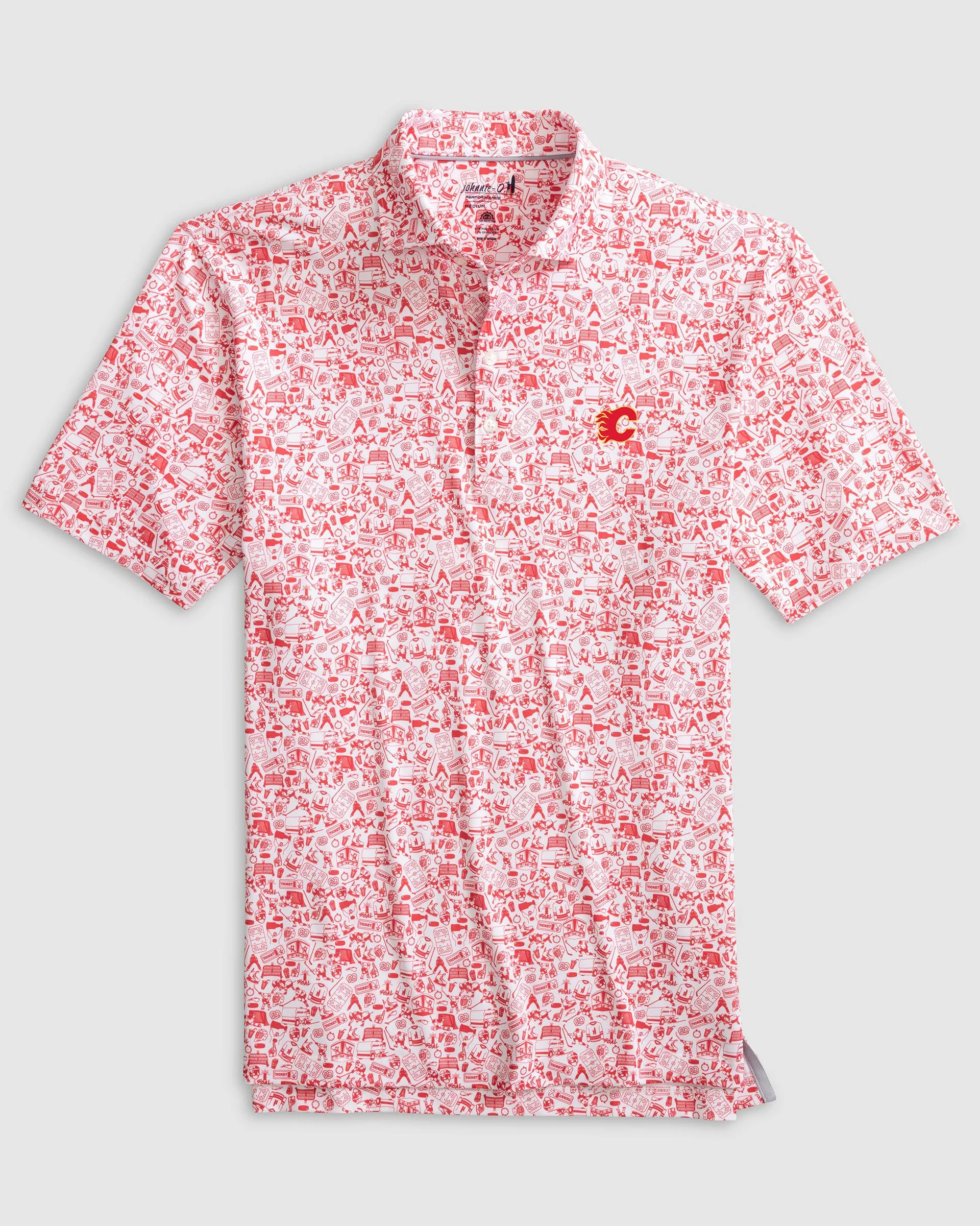 Calgary Flames Slap Shot Performance Jersey Polo