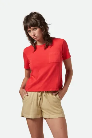 Carefree Organic Garment Dye Perfect T-Shirt - Crimson