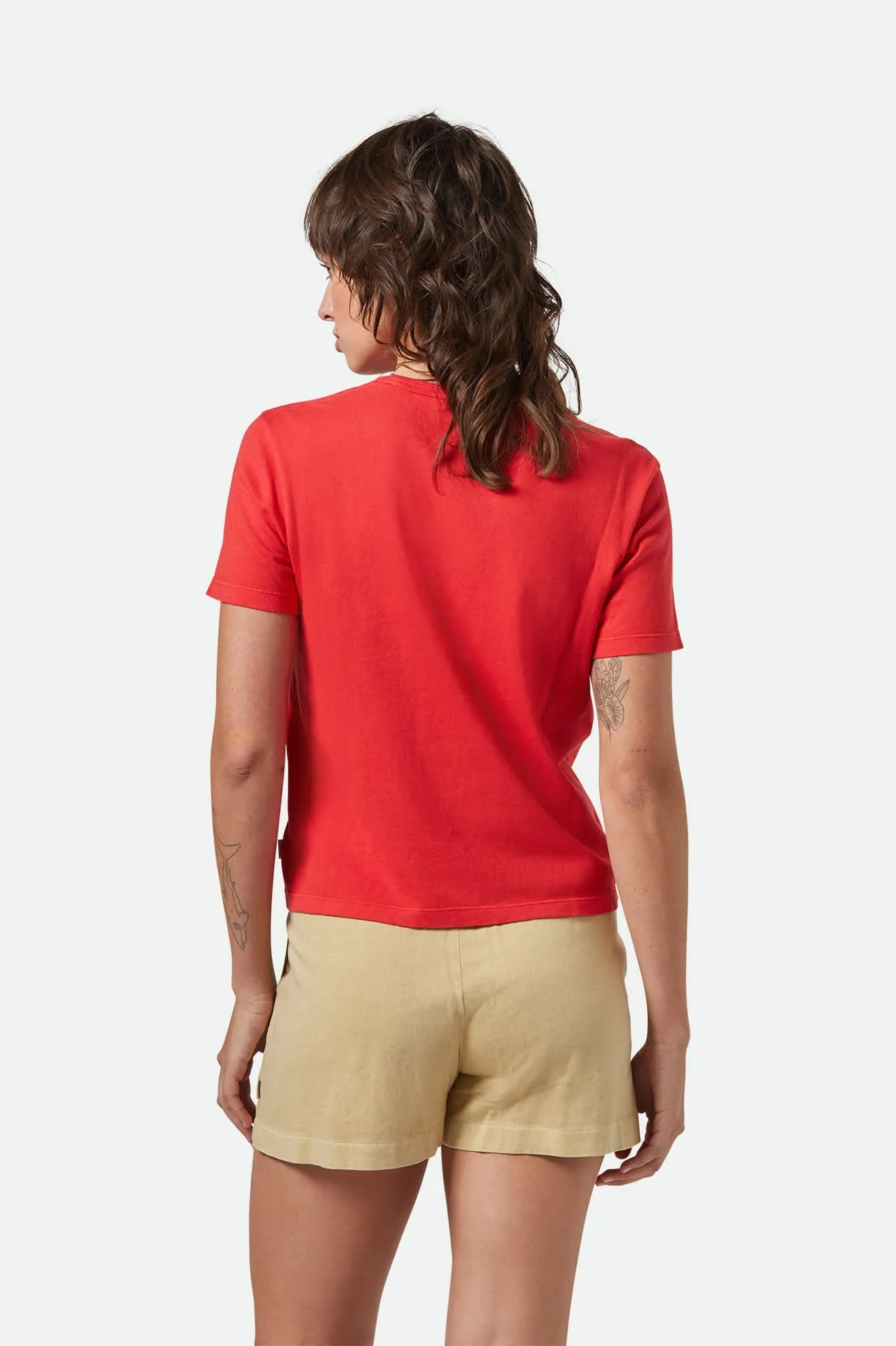 Carefree Organic Garment Dye Perfect T-Shirt - Crimson