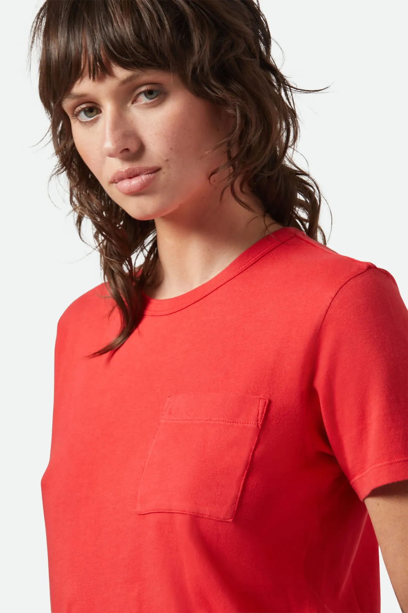 Carefree Organic Garment Dye Perfect T-Shirt - Crimson