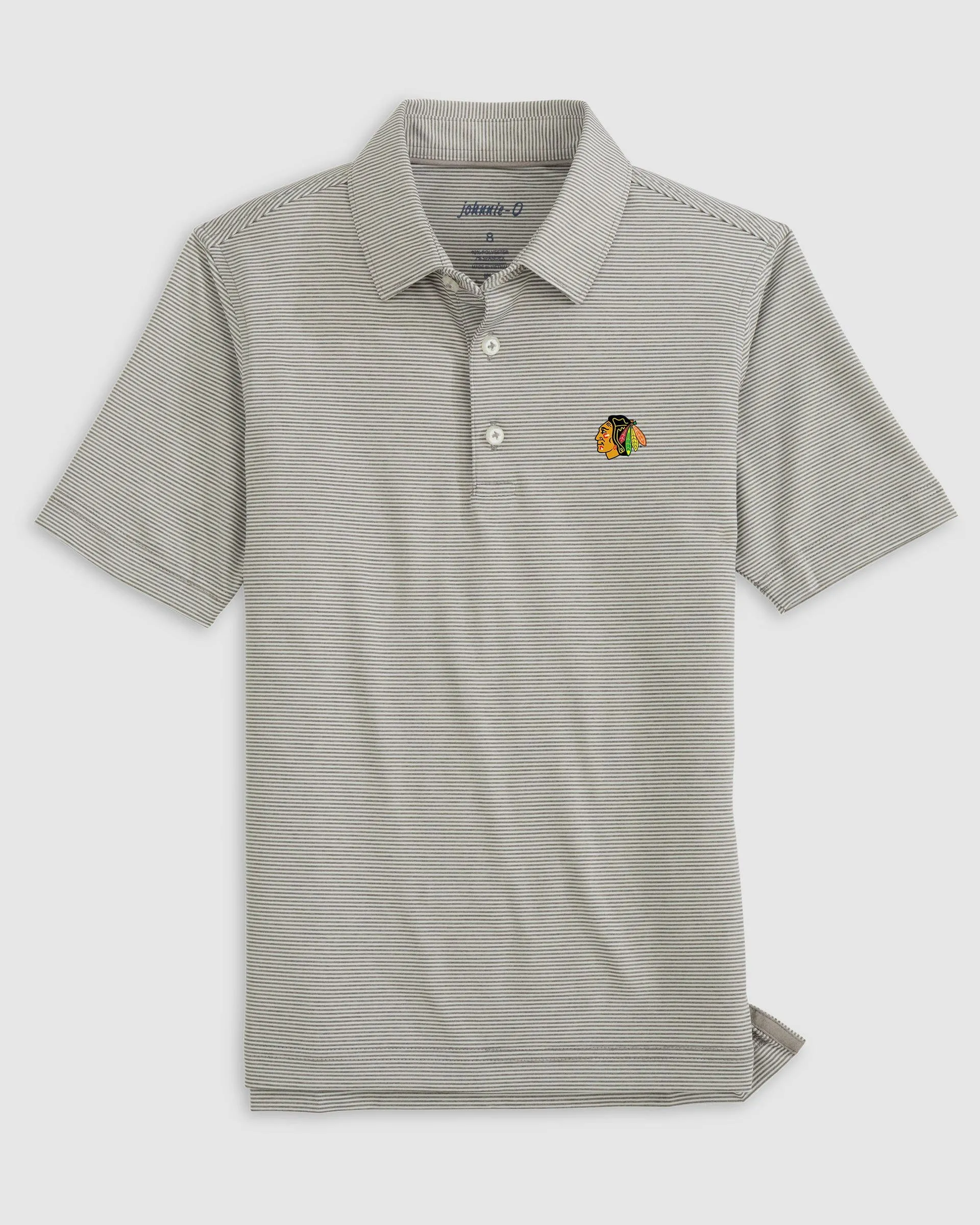 Chicago Blackhawks Lyndonn Jr. Striped Jersey Performance Polo