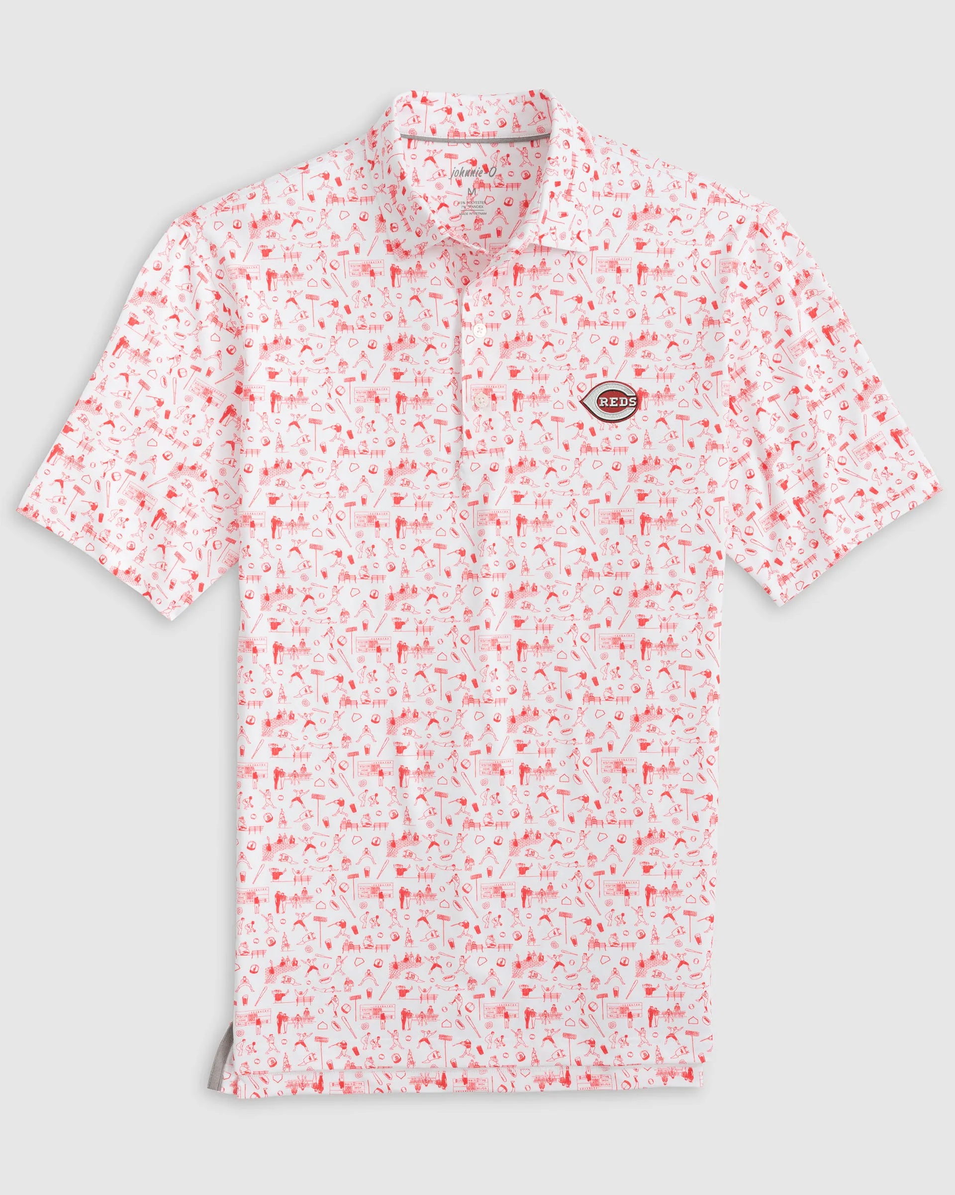 Cincinnati Reds Ballpark Printed Jersey Performance Polo