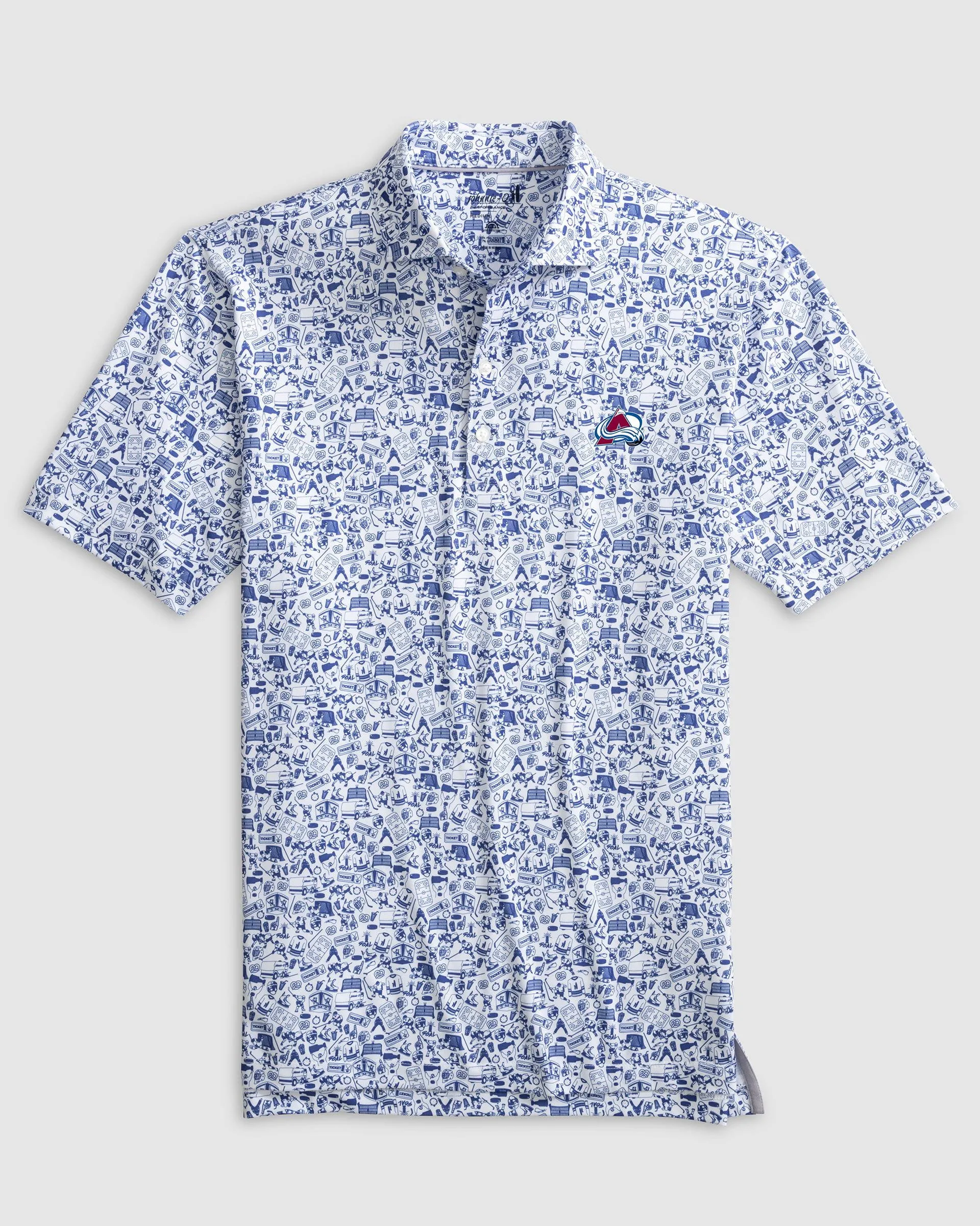 Colorado Avalanche Slap Shot Performance Jersey Polo
