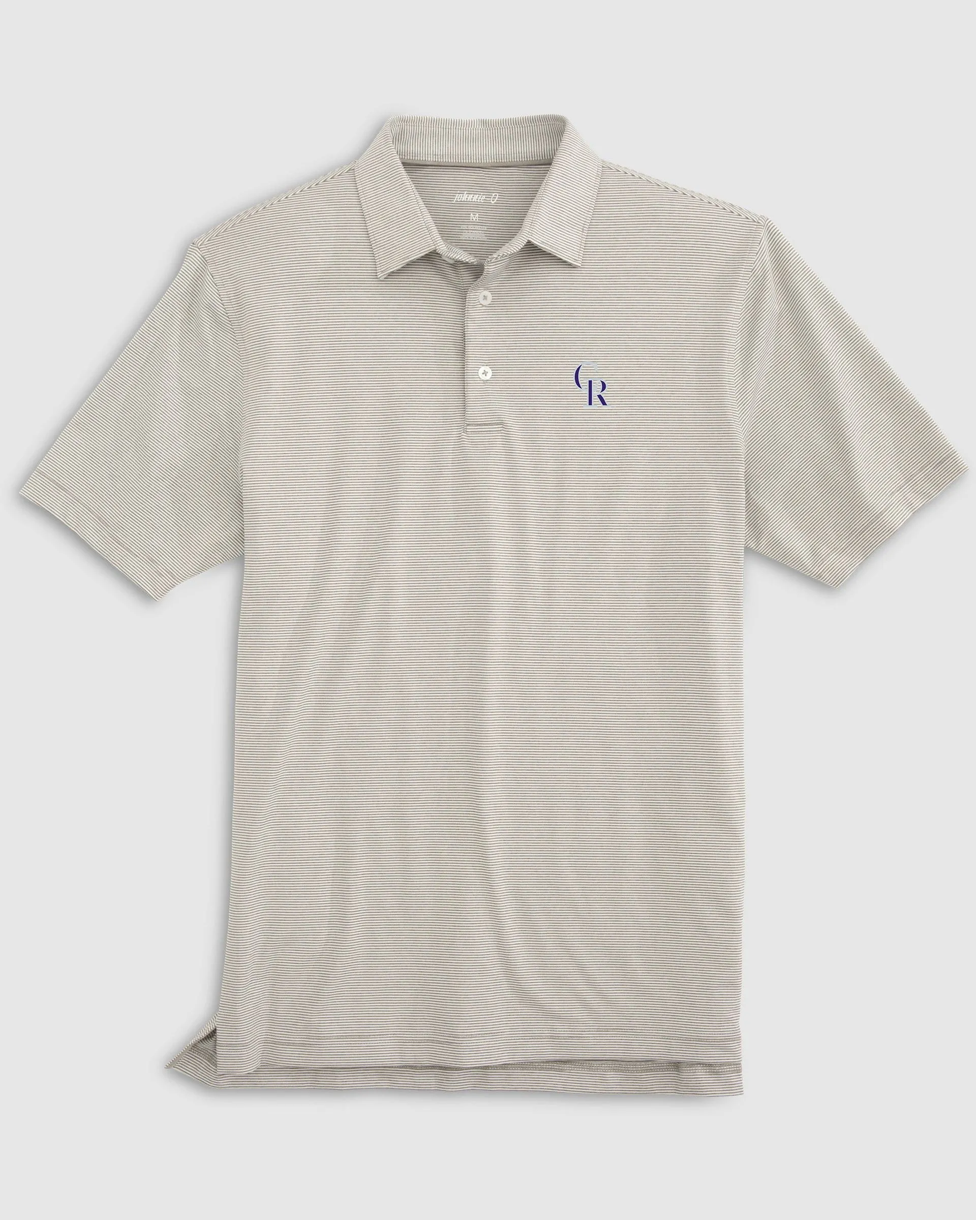 Colorado Rockies Lyndonn Striped Jersey Performance Polo