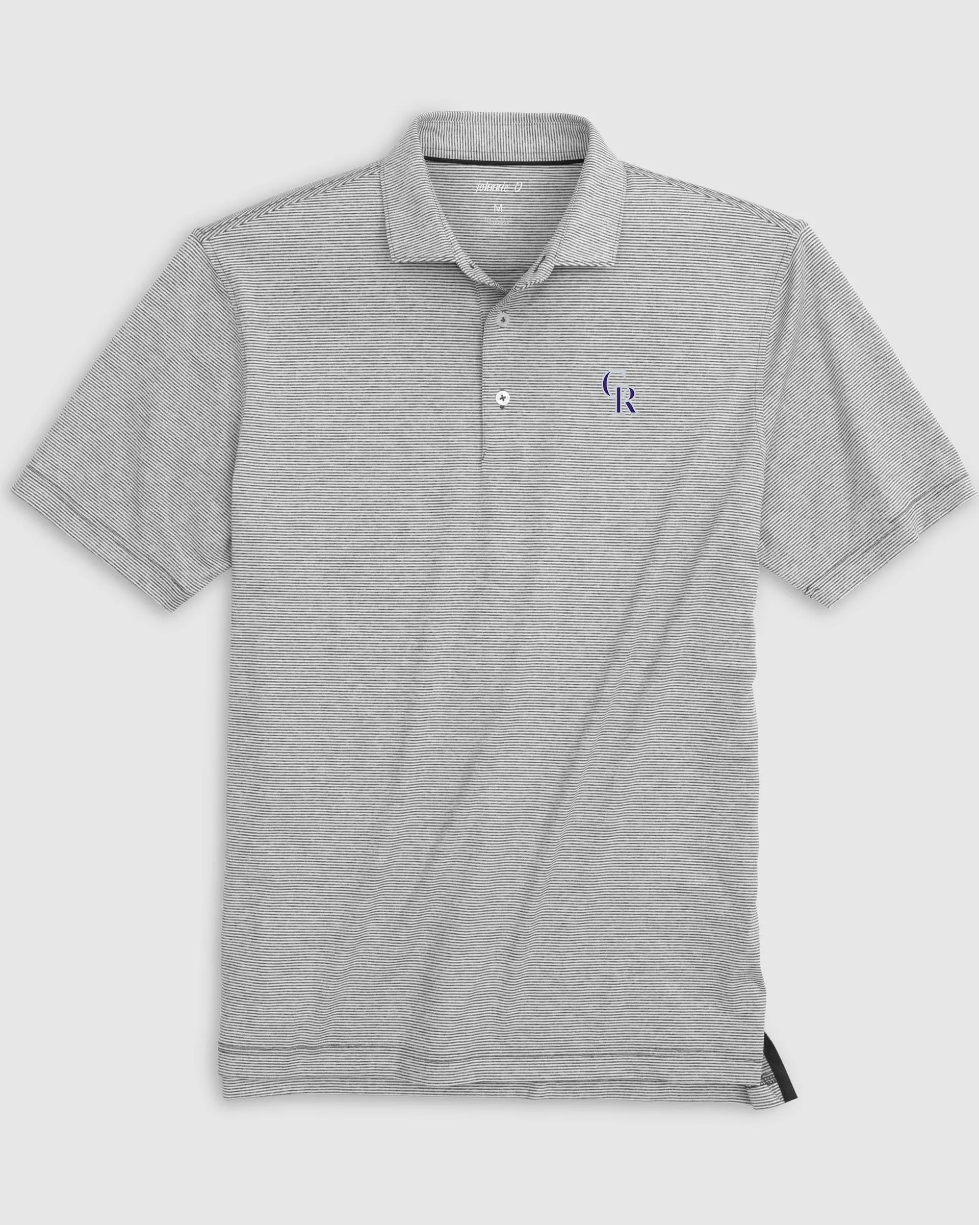 Colorado Rockies Lyndonn Striped Jersey Performance Polo