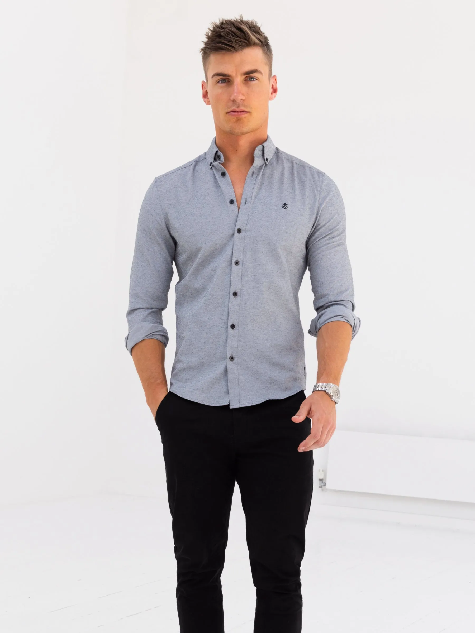 Dallas Long Sleeve Shirt - Grey