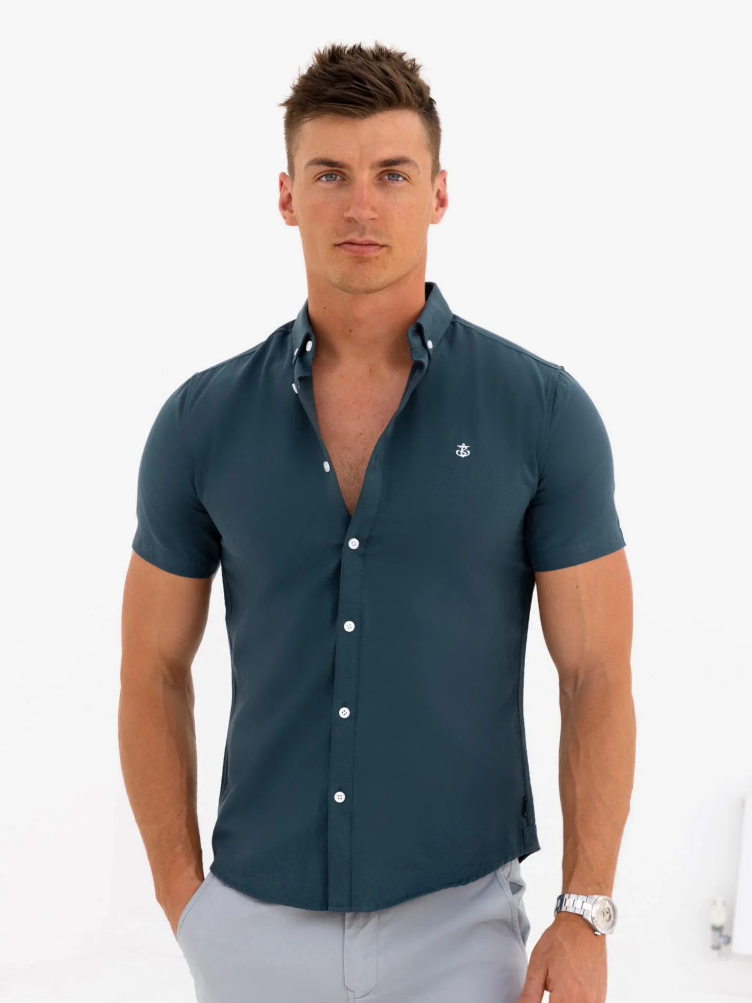 Dallas Short Sleeve Shirt - Dark Teal