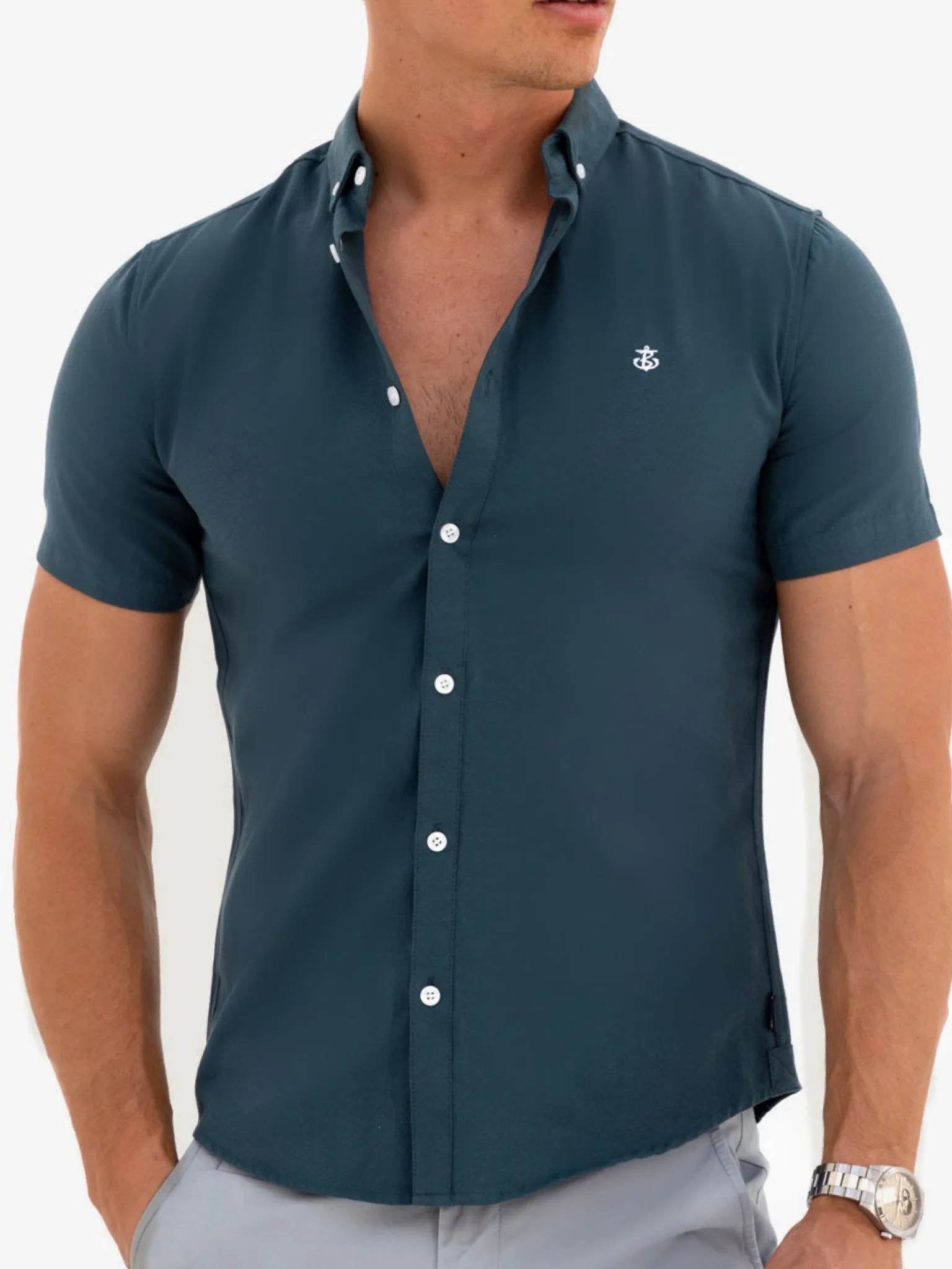 Dallas Short Sleeve Shirt - Dark Teal