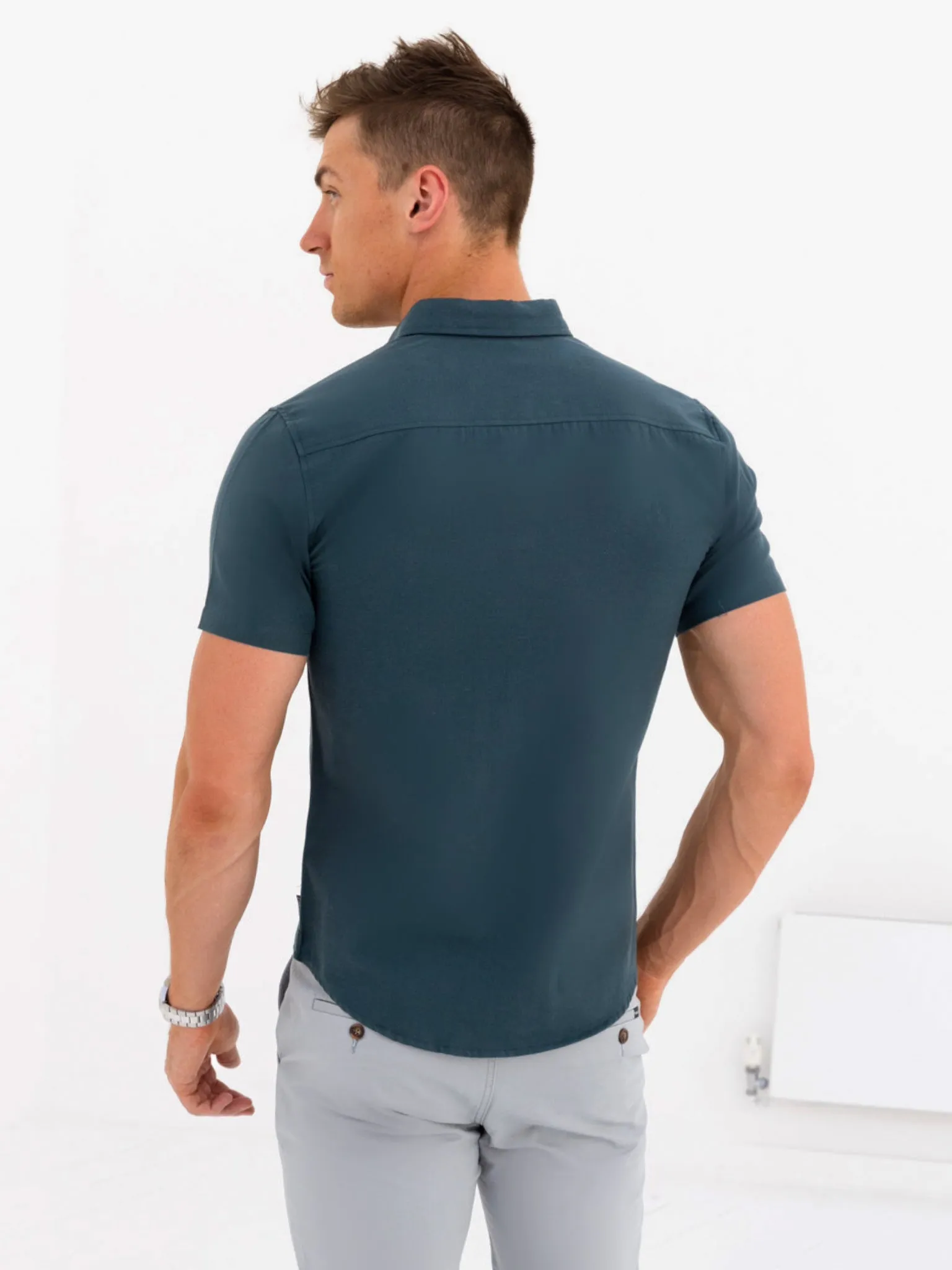 Dallas Short Sleeve Shirt - Dark Teal