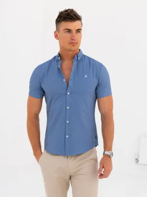 Dallas Short Sleeve Shirt - Denim Blue