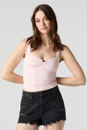 Débardeur profilé cintré avec rosette