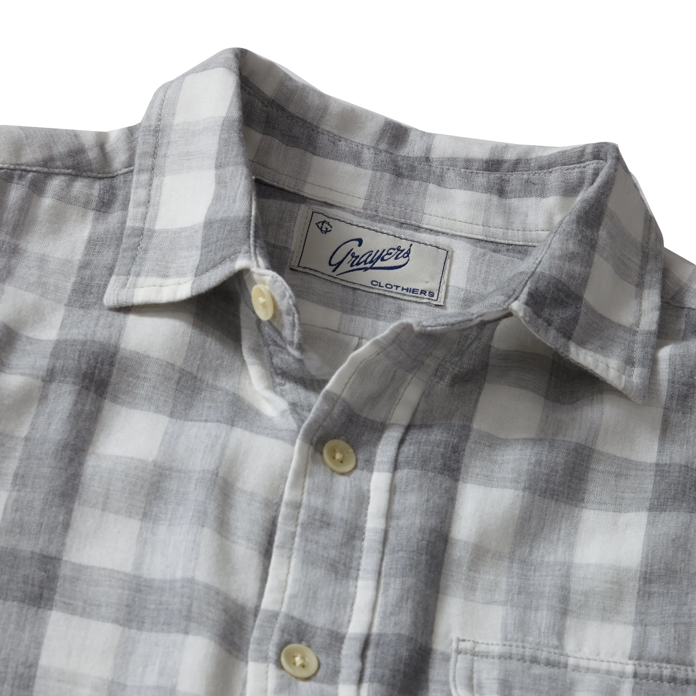 Durham Double Cloth Shirt - Heather Gray Gingham