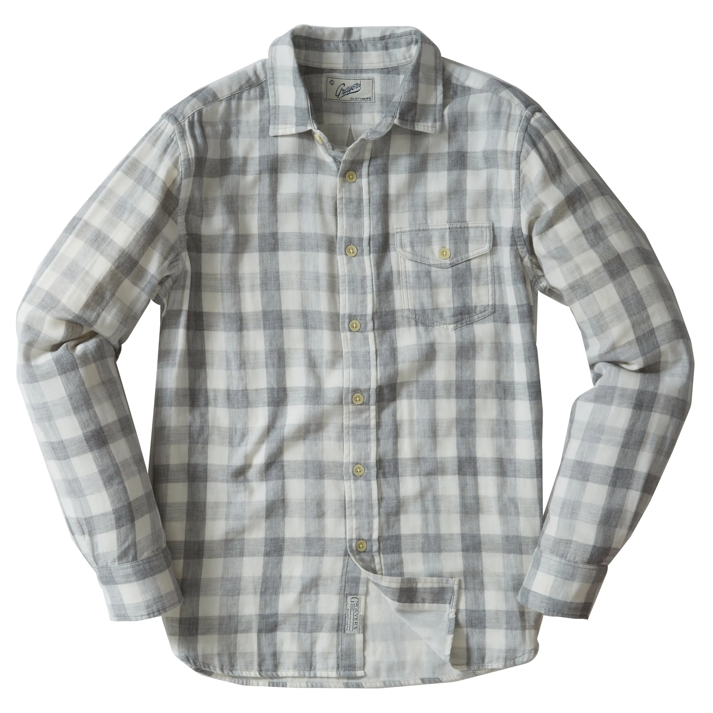 Durham Double Cloth Shirt - Heather Gray Gingham