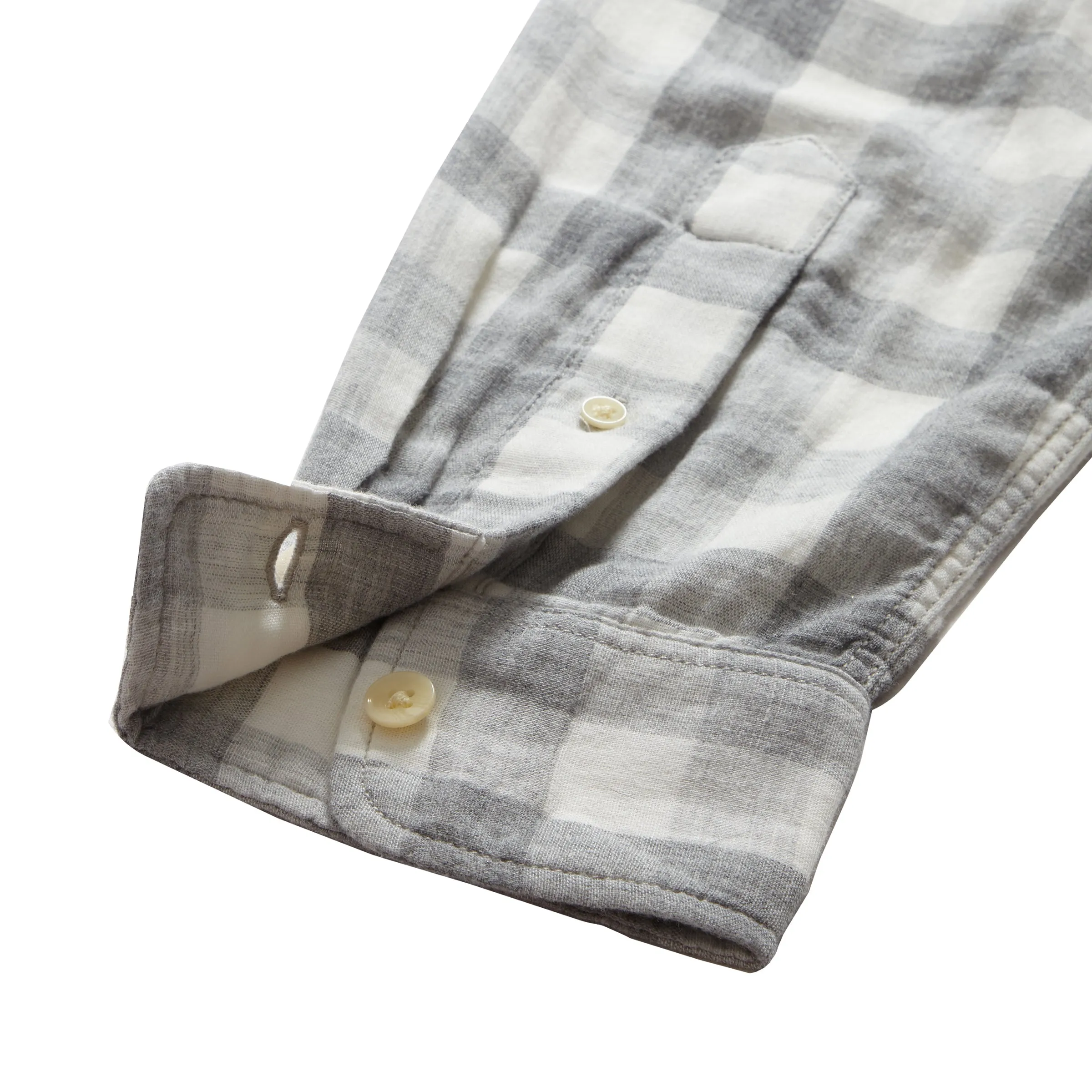 Durham Double Cloth Shirt - Heather Gray Gingham