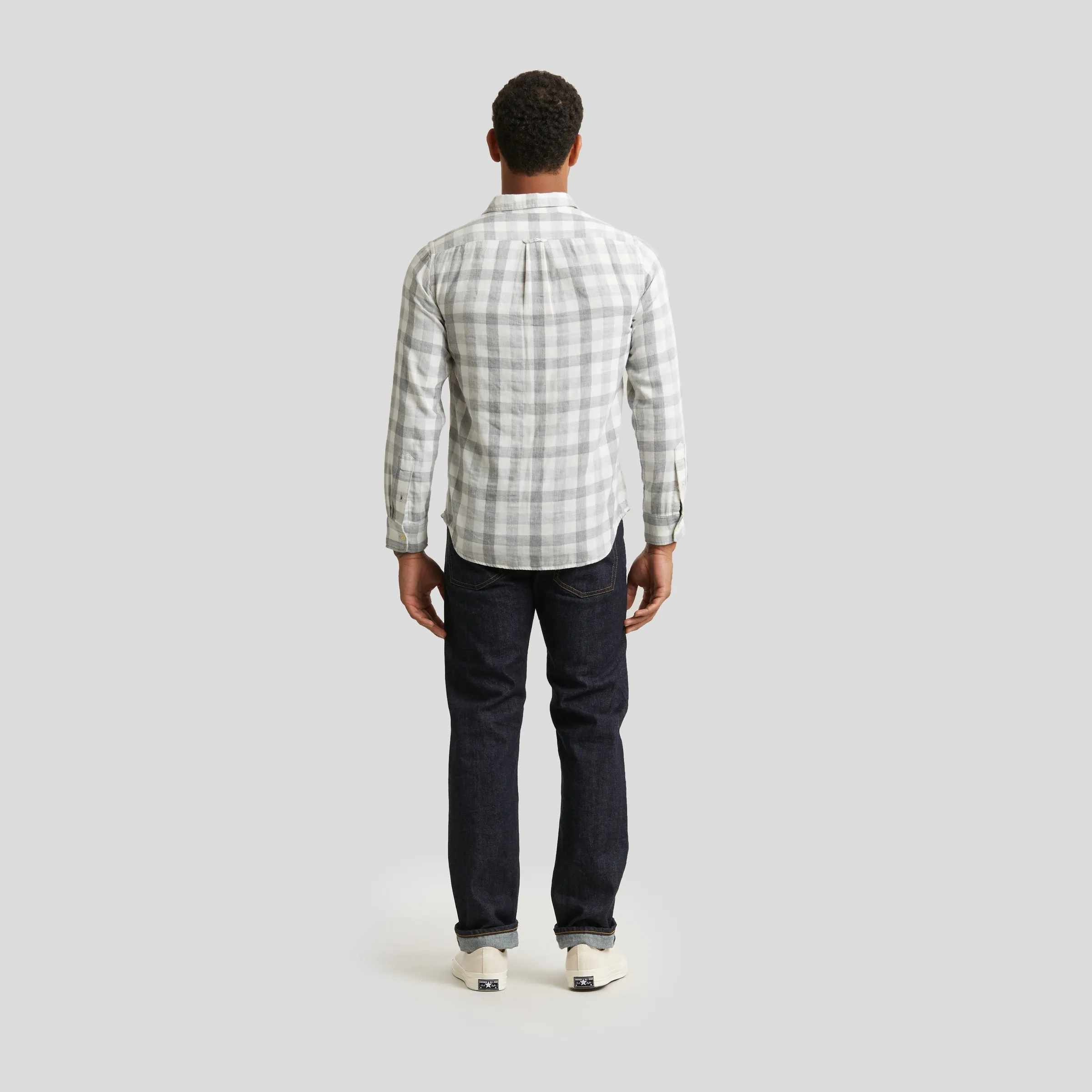 Durham Double Cloth Shirt - Heather Gray Gingham