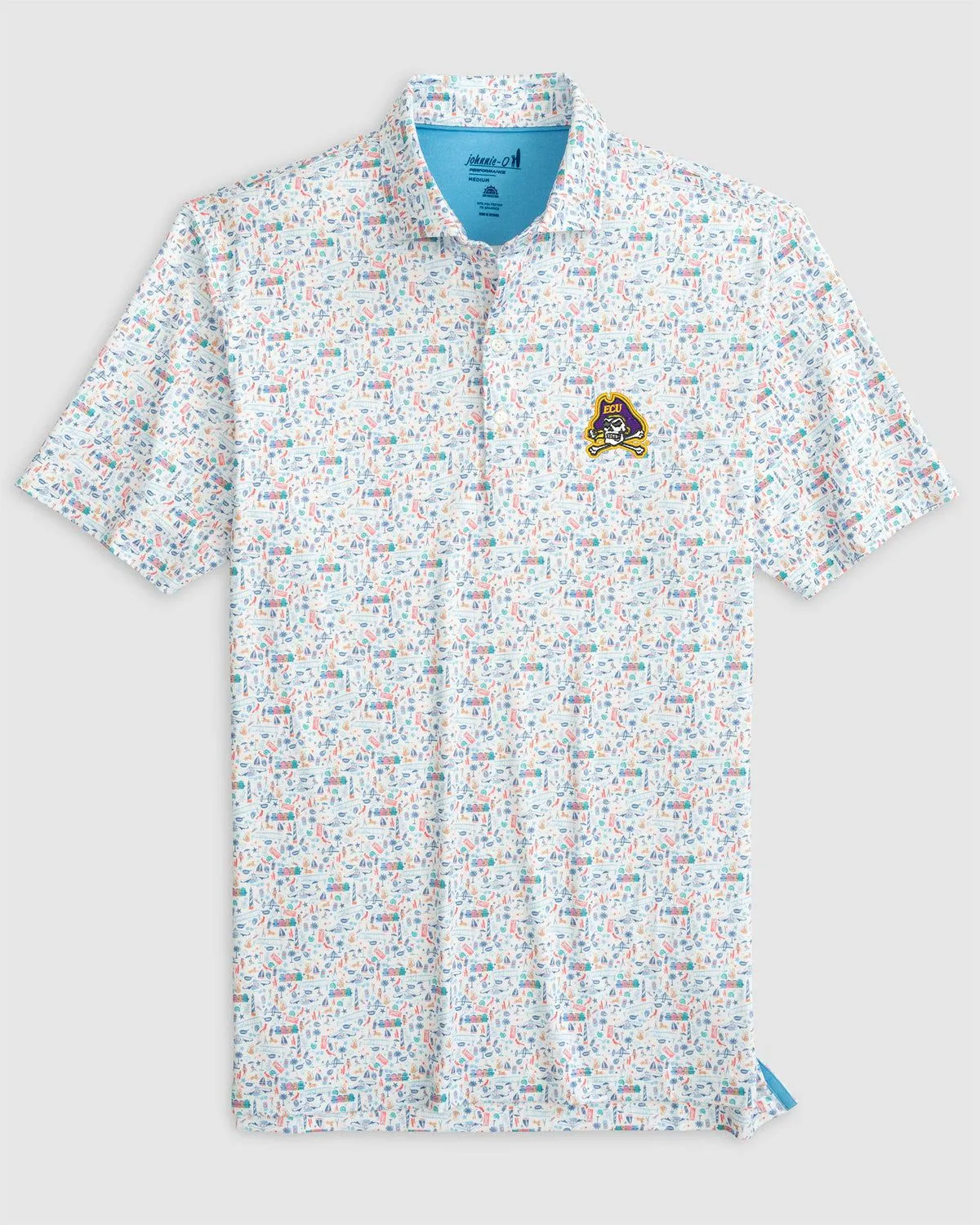 East Carolina Sweet Carolinas Printed Jersey Performance Polo