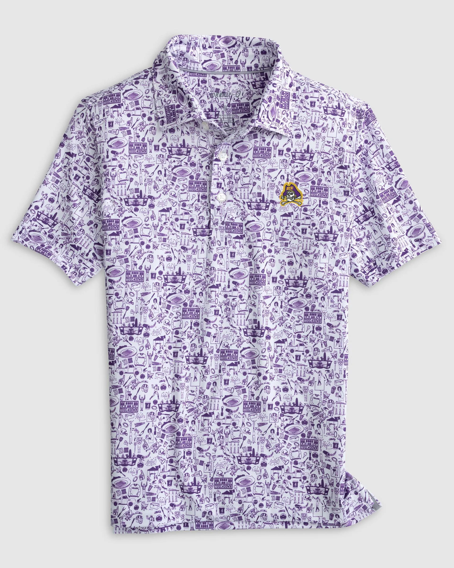 East Carolina Tailgater 2.0 Jr. Printed Jersey Performance Polo
