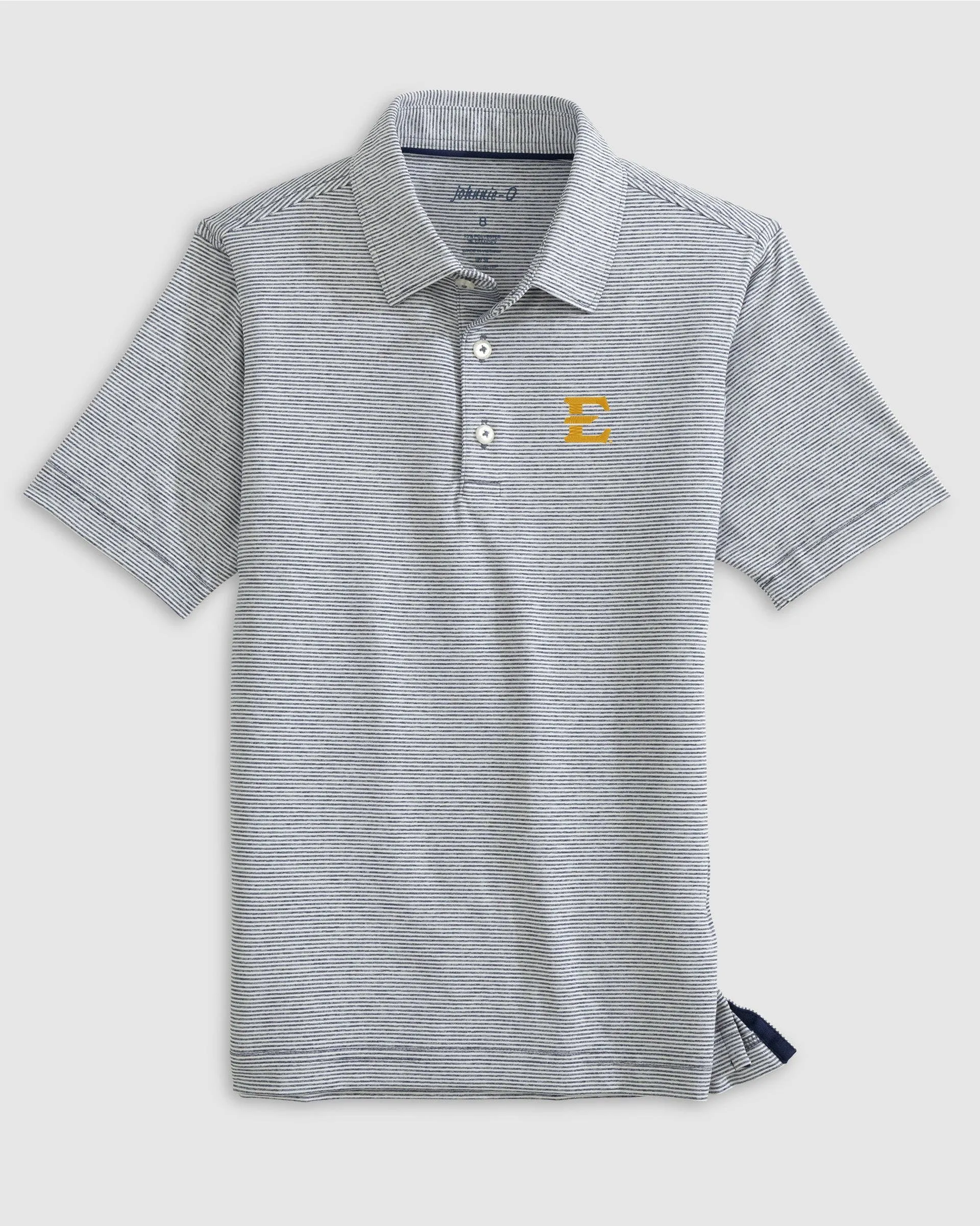 Eastern Tennessee State Lyndonn Jr. Striped Jersey Performance Polo