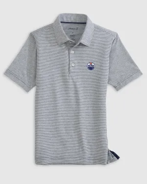 Edmonton Oilers Lyndonn Jr. Striped Jersey Performance Polo