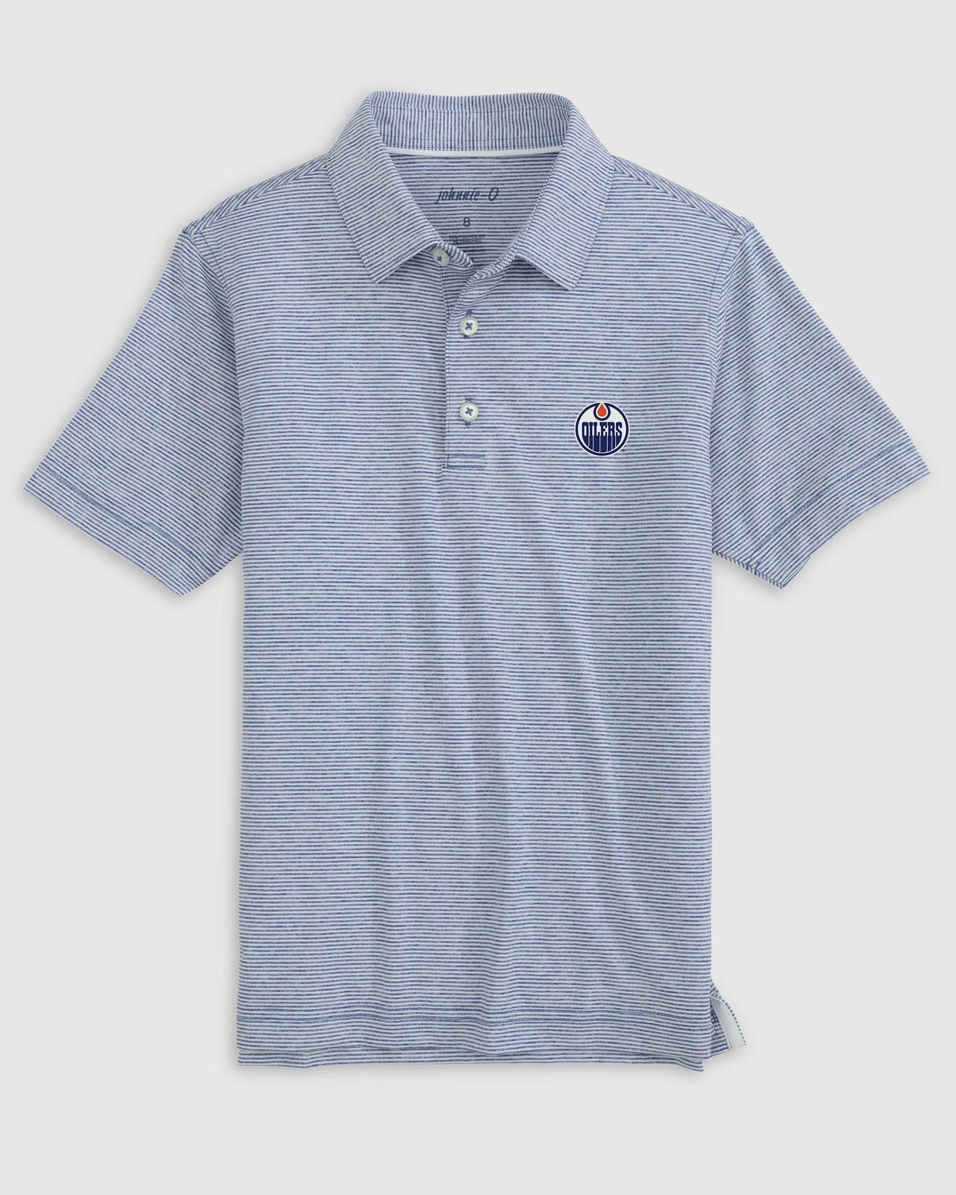 Edmonton Oilers Lyndonn Jr. Striped Jersey Performance Polo