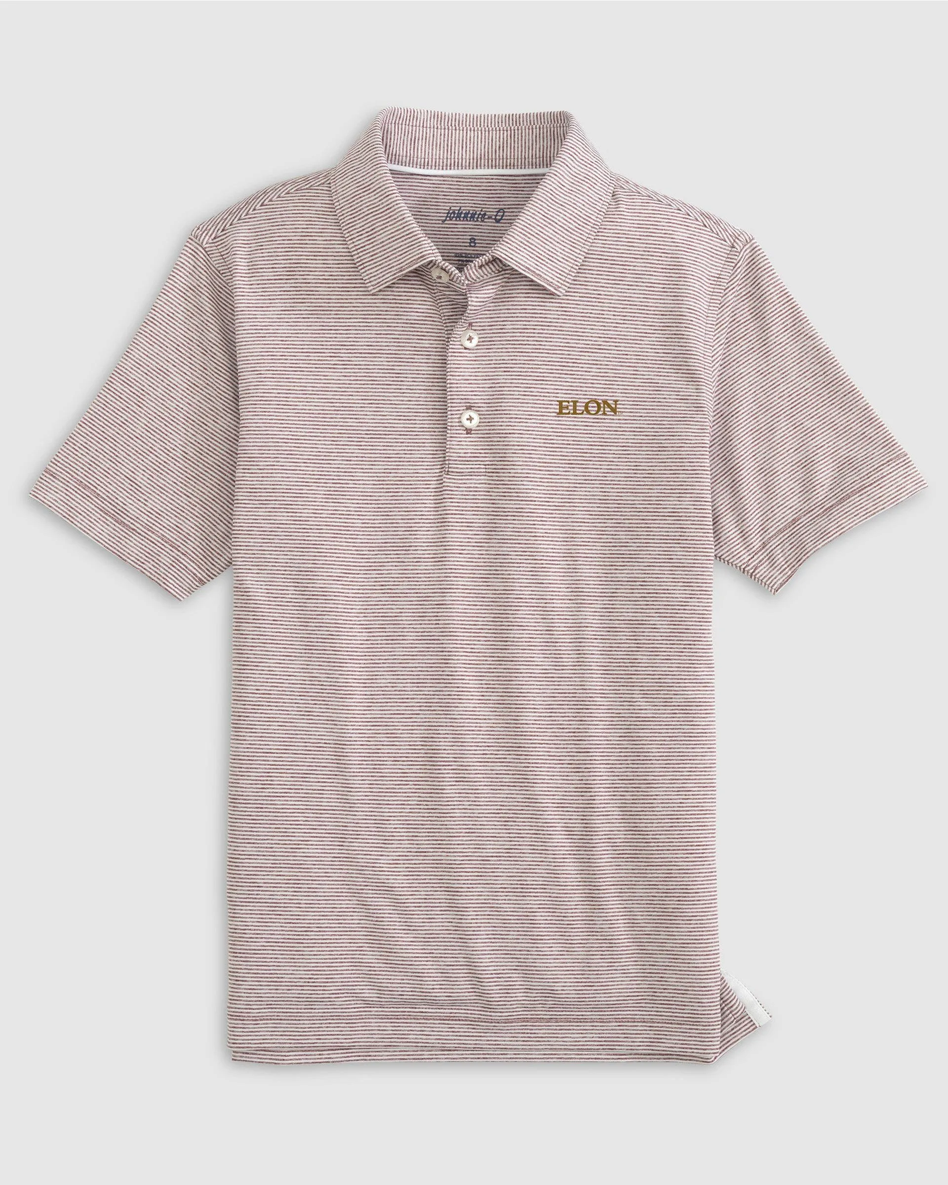 Elon Lyndonn Jr. Striped Jersey Performance Polo