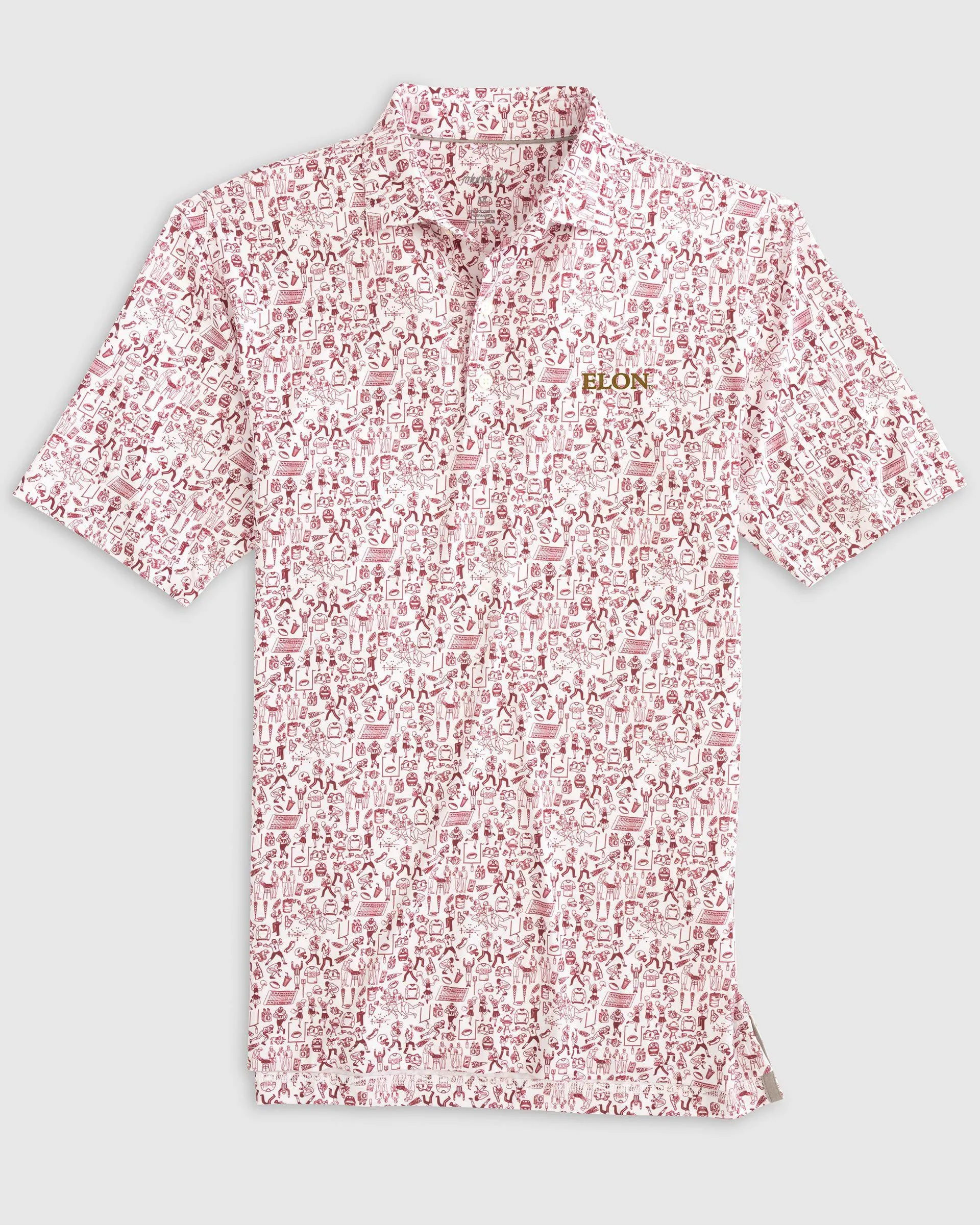 Elon Tailgater 2.0 Printed Jersey Performance Polo