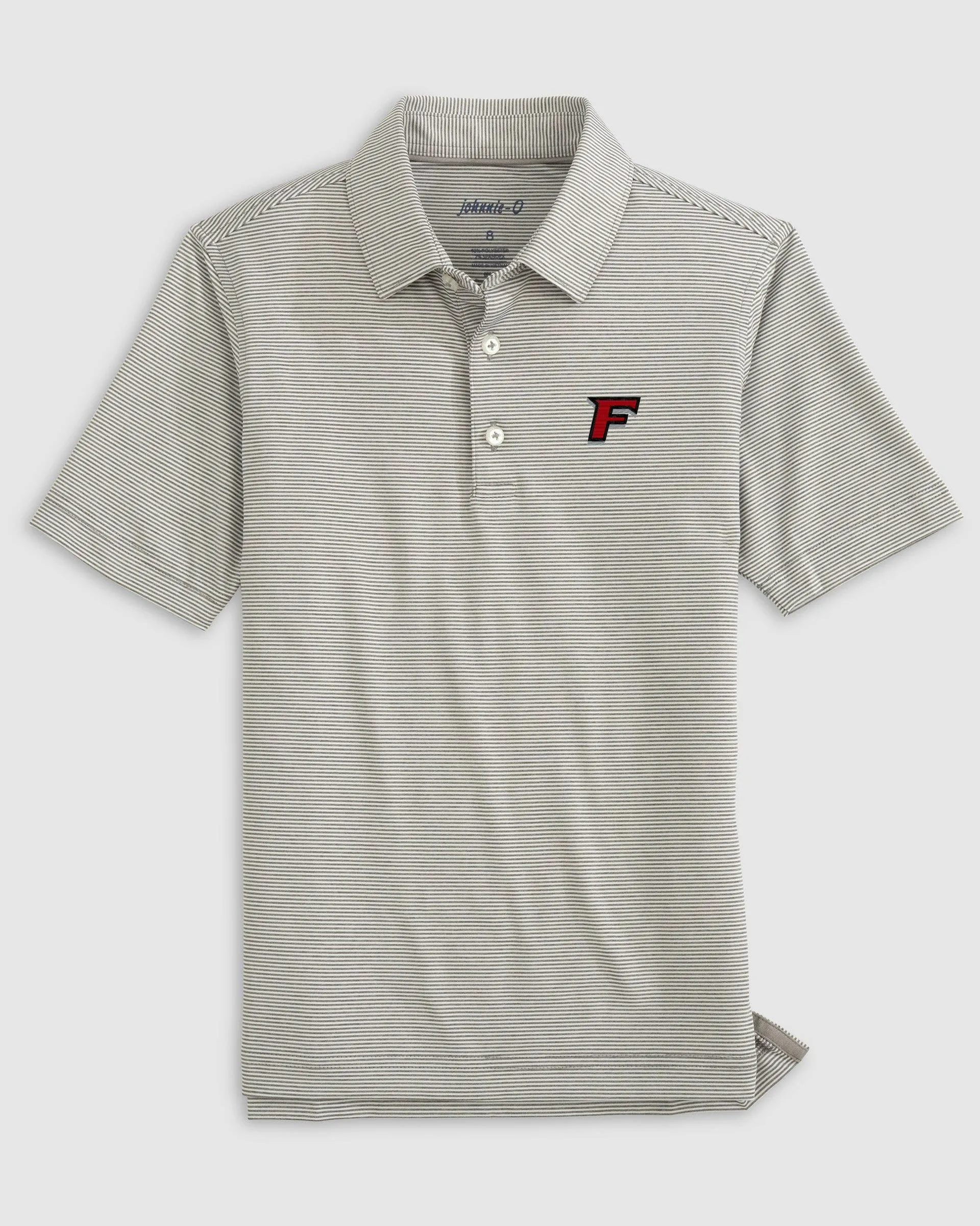 Fairfield University Lyndonn Jr. Striped Jersey Performance Polo