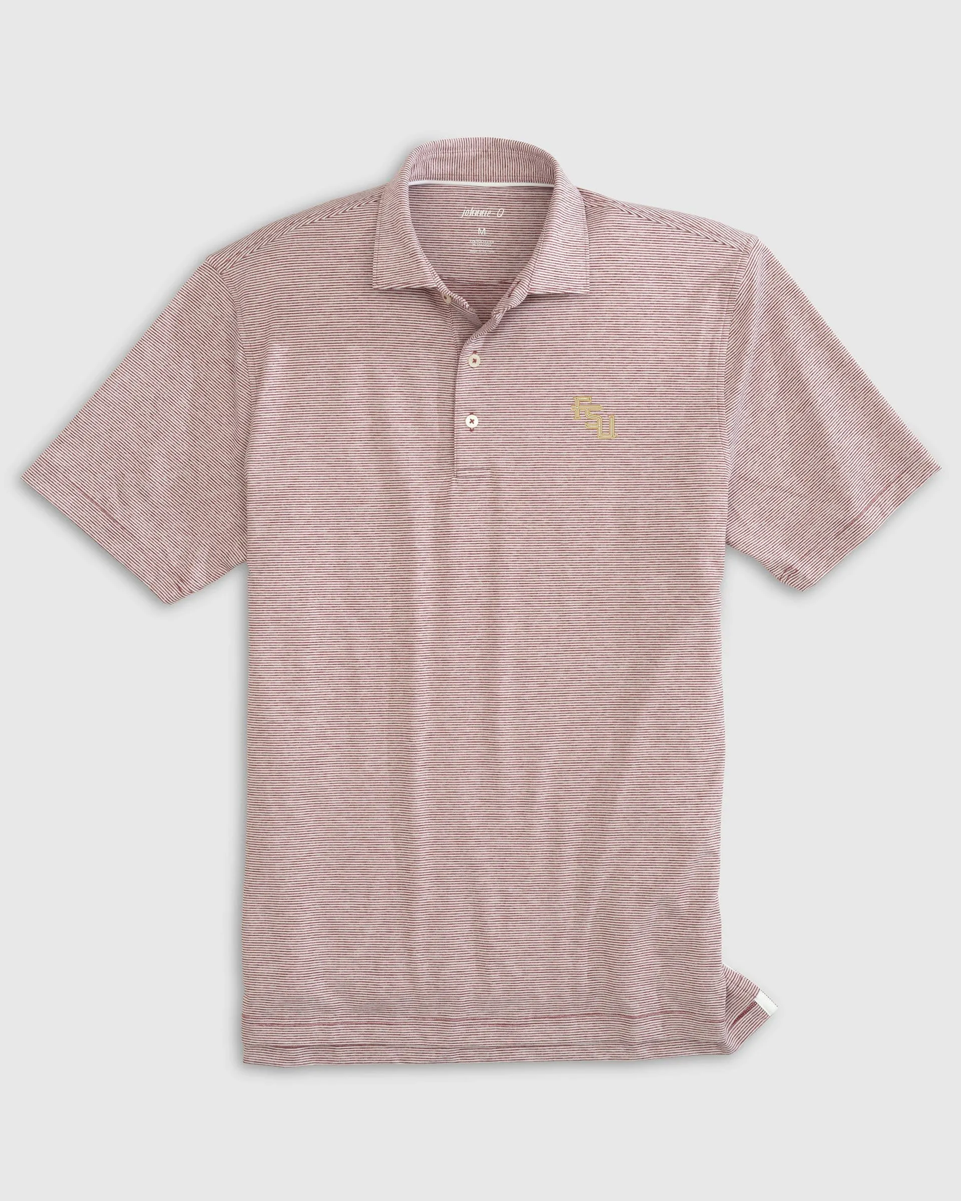 Florida State Lyndonn Striped Jersey Performance Polo - Stacked Logo